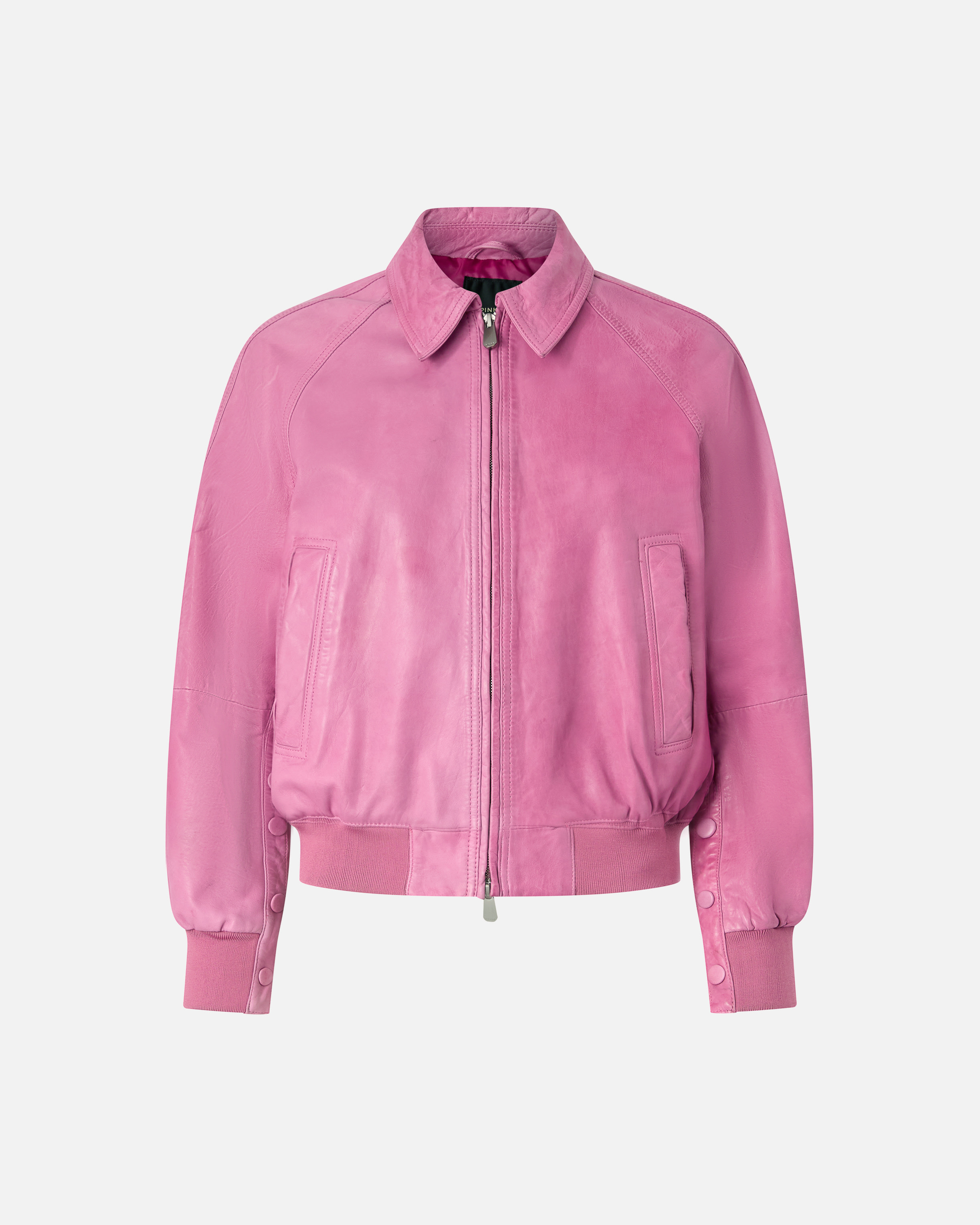Vintage leather bomber jacket PINKO Pink