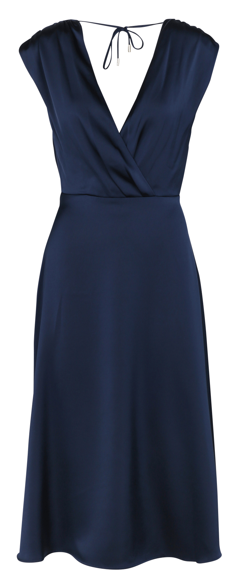 Robe midi col v  ZAPA Bleu