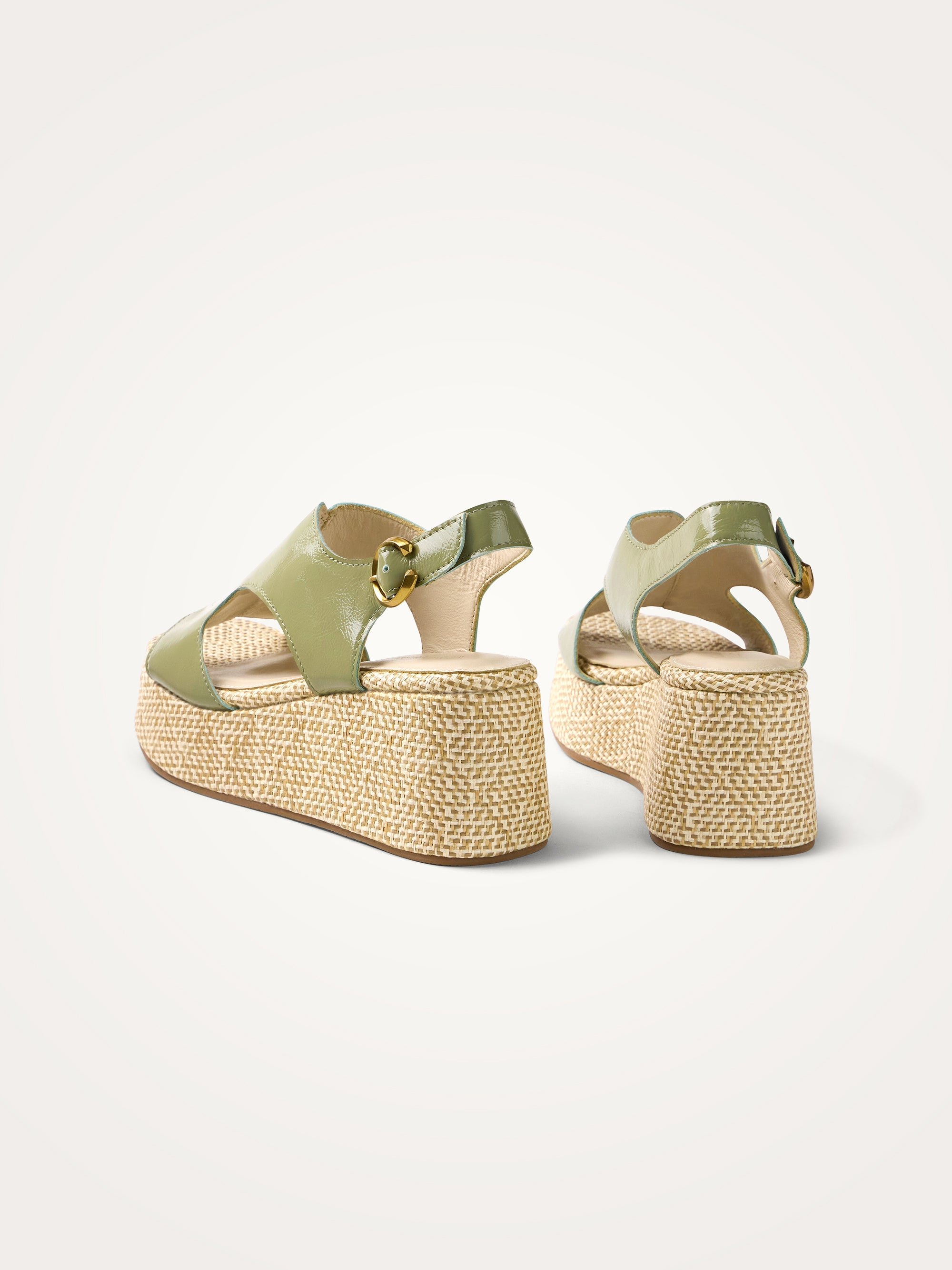 Suede platform sandals with strap VANESSA WU Green