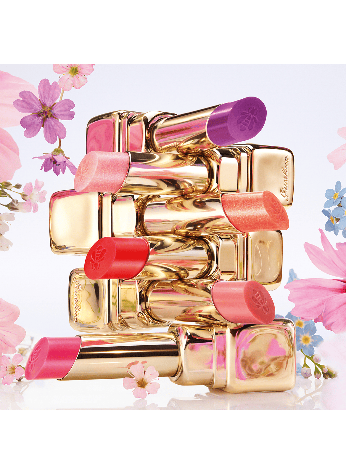 KissKiss Bee Glow Baume teinté infusé en miel 98% d'origine naturelle GUERLAIN 258 rose glow