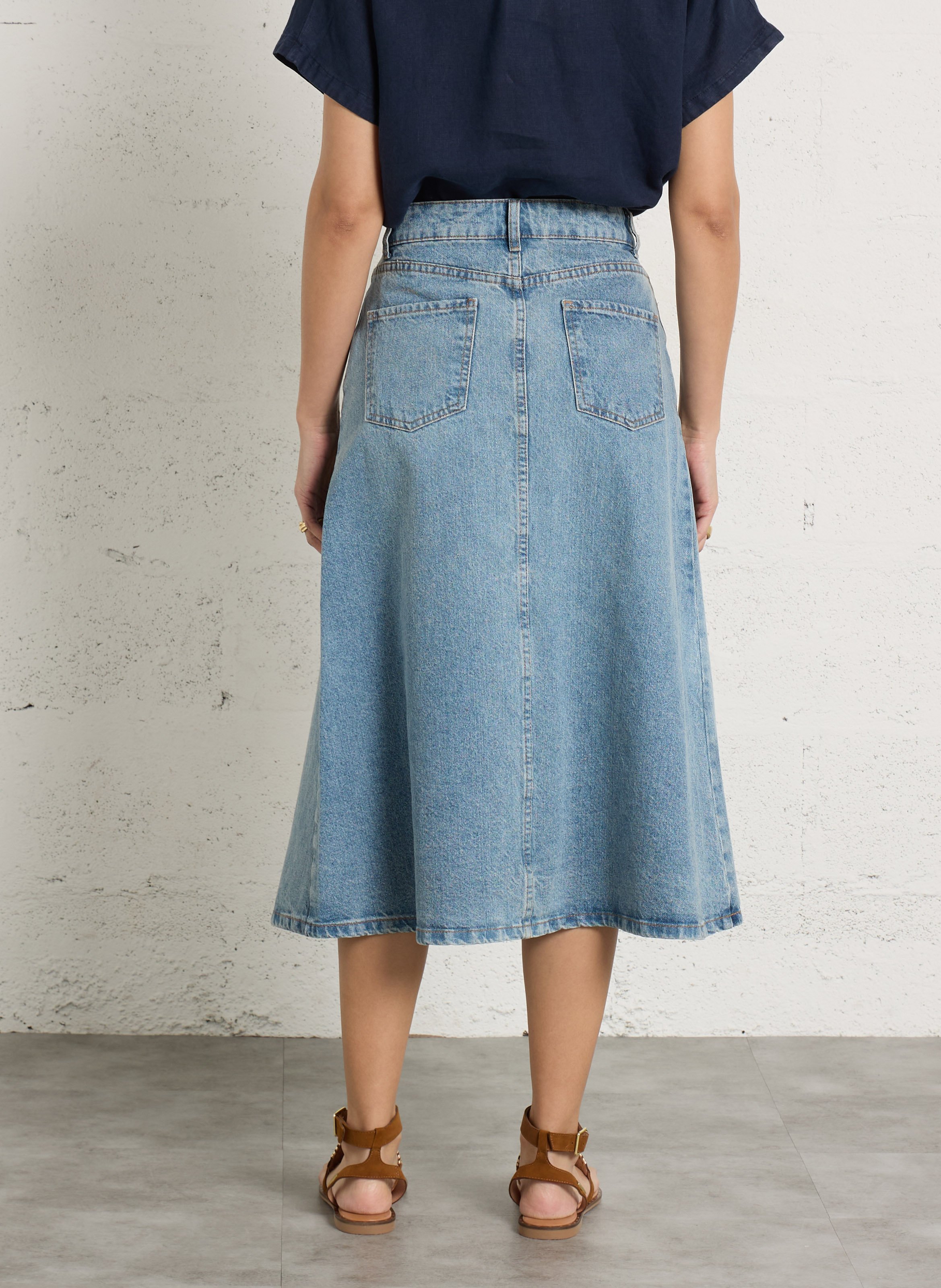 Denim midi skirt SUD EXPRESS Blue
