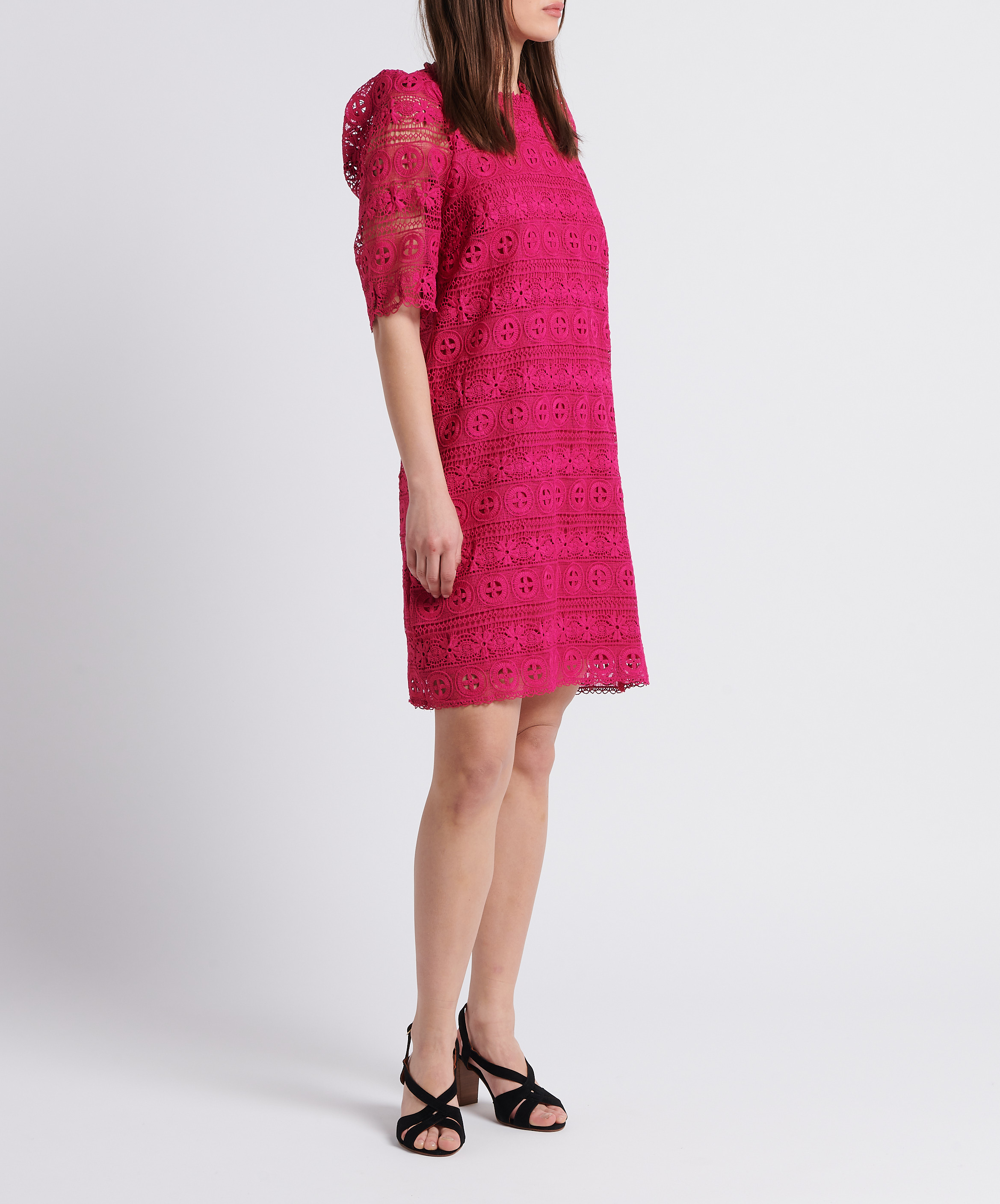 Short straight round-neck dress LA PETITE ETOILE Pink