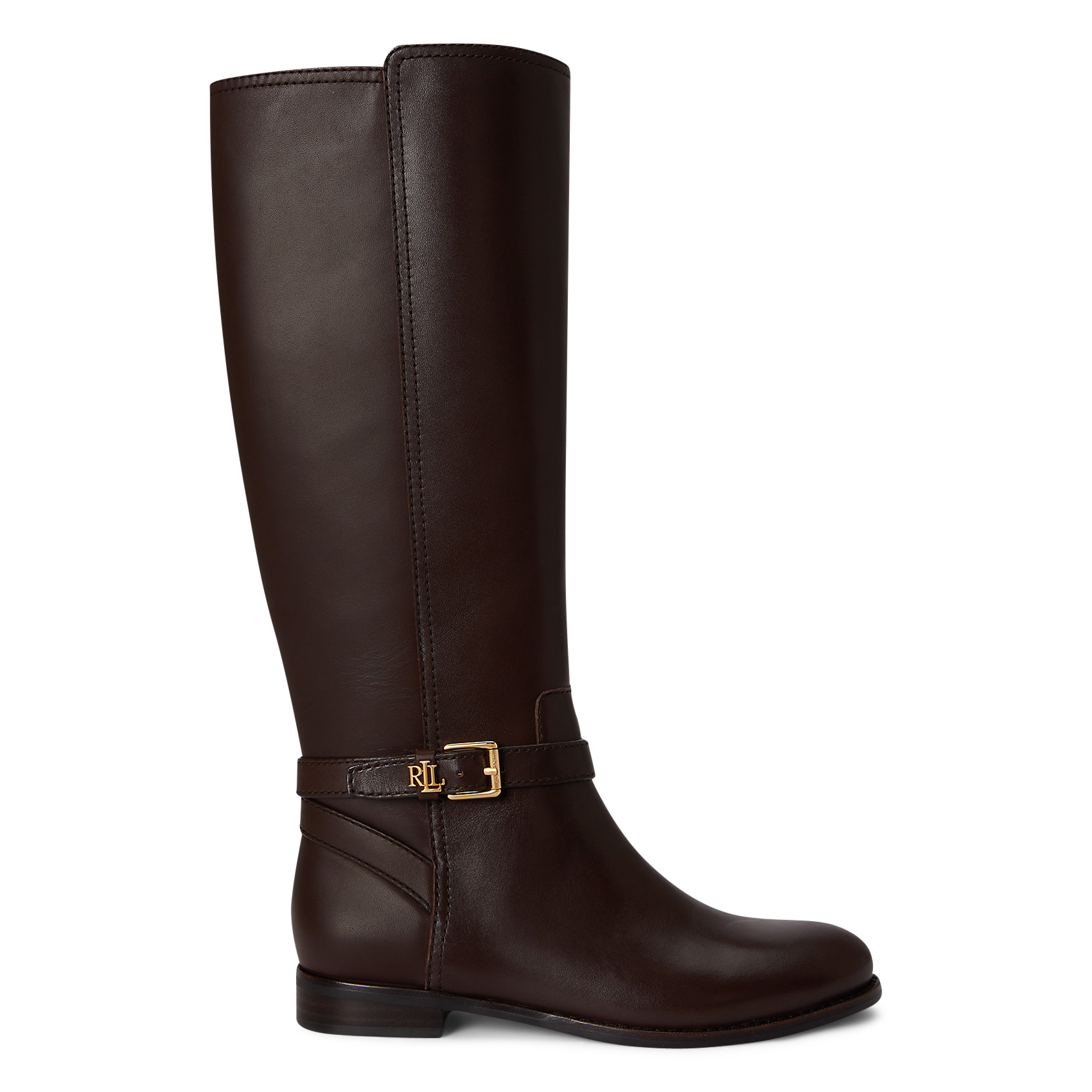 Bottes hautes plates en cuir LAUREN RALPH LAUREN