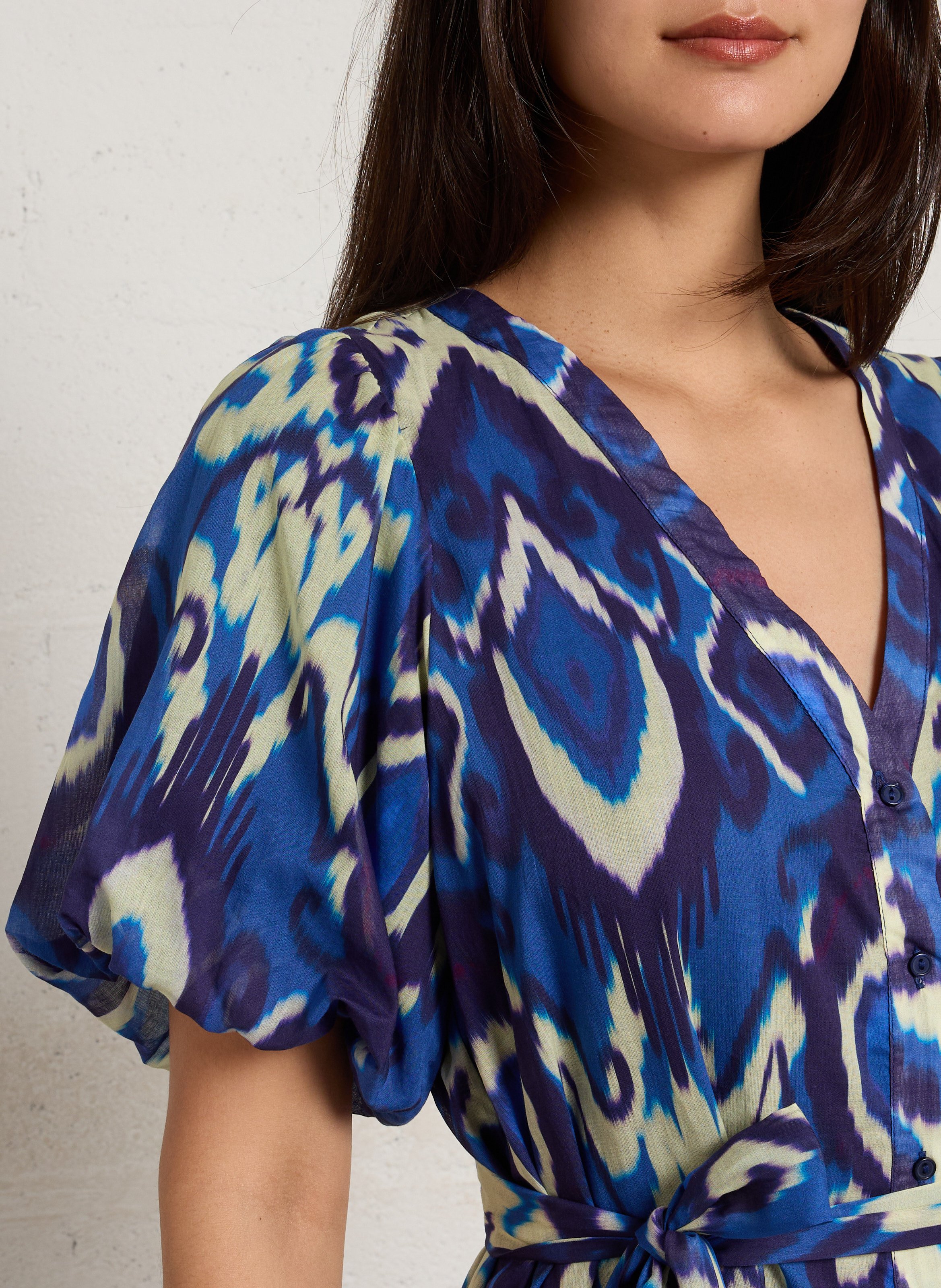 Bedrucktes Kleid SUD EXPRESS Blau