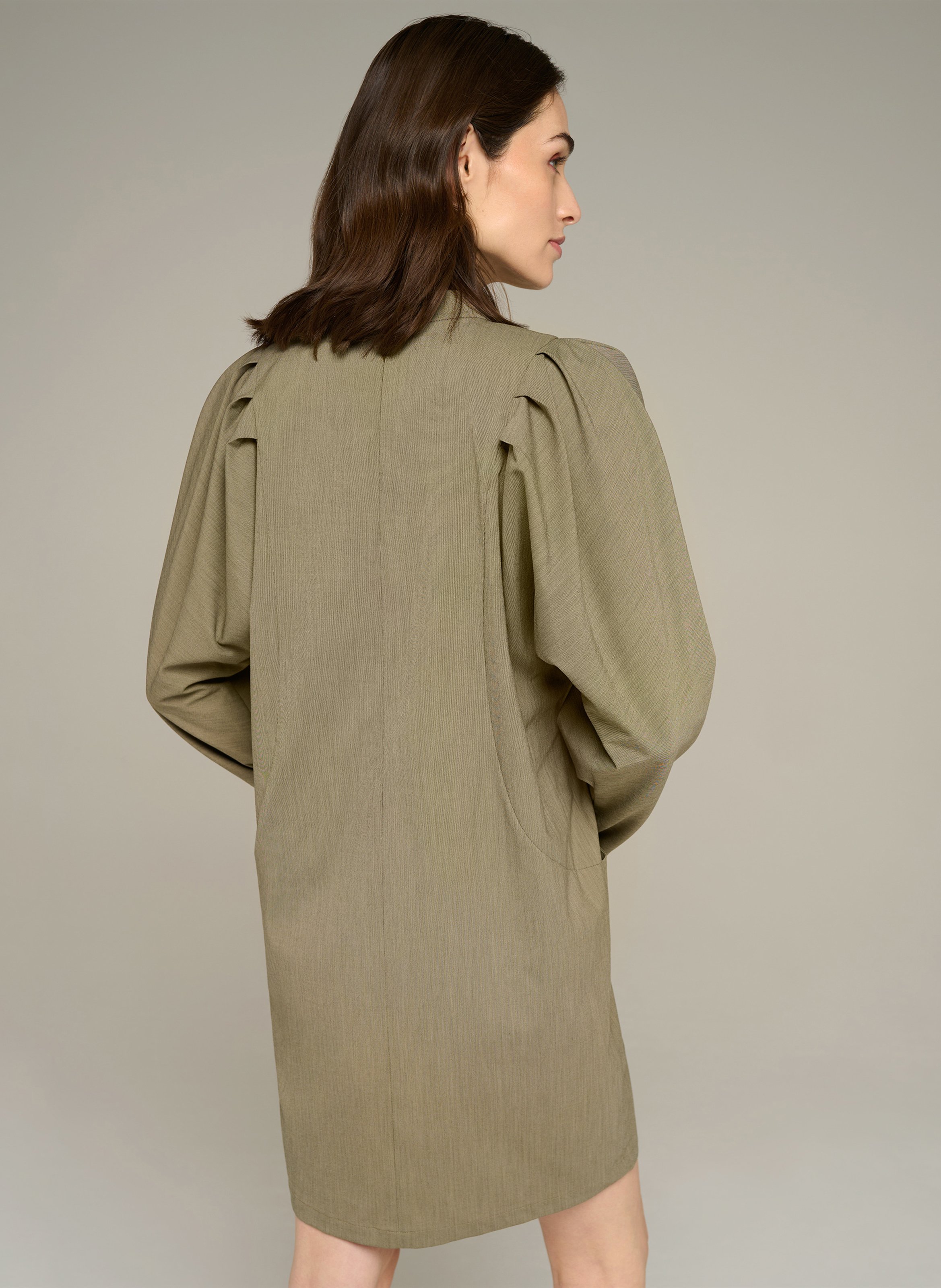 Straight dress with long sleeves COTELAC Khaki