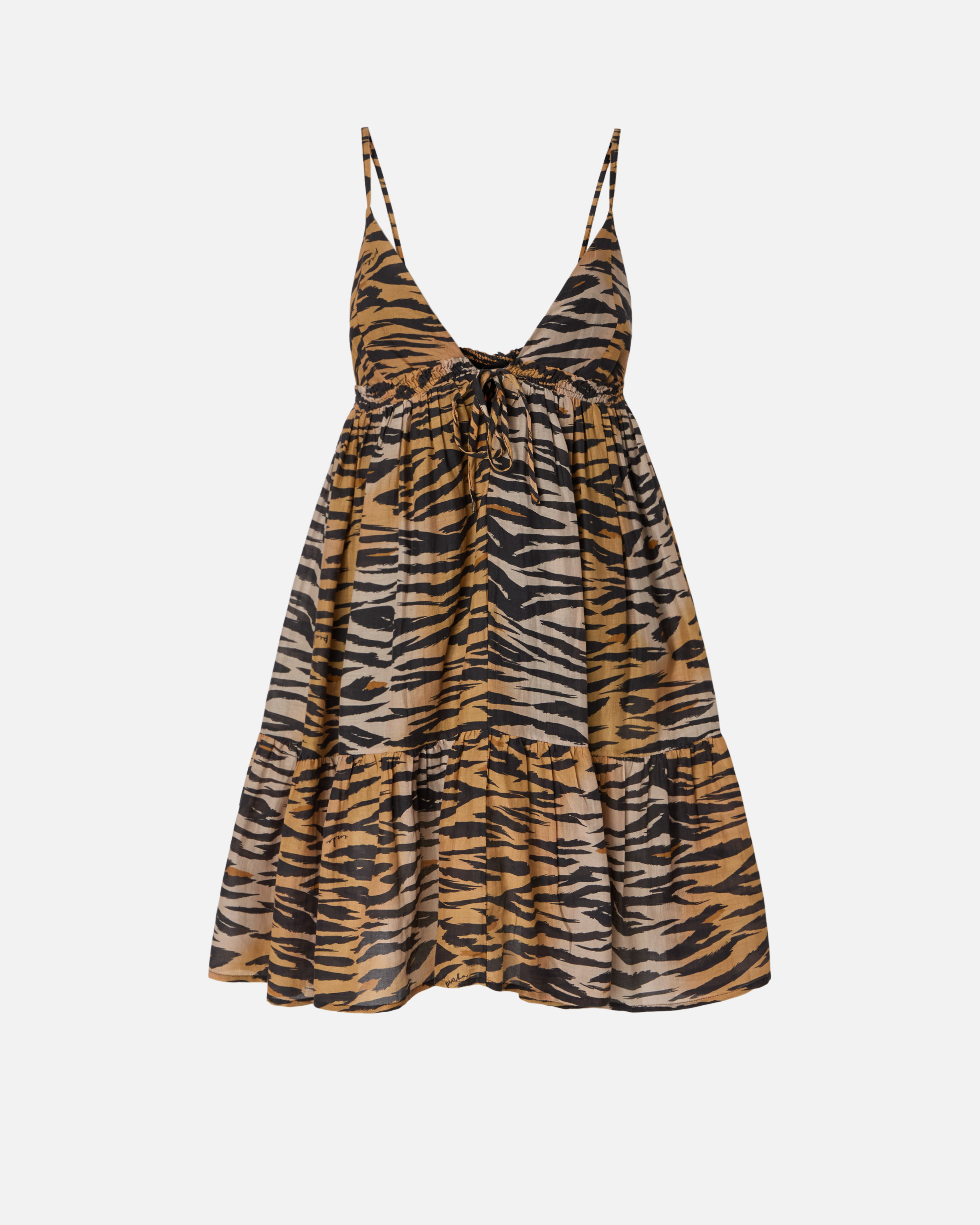 Short dress with tiger print PINKO Multicolored