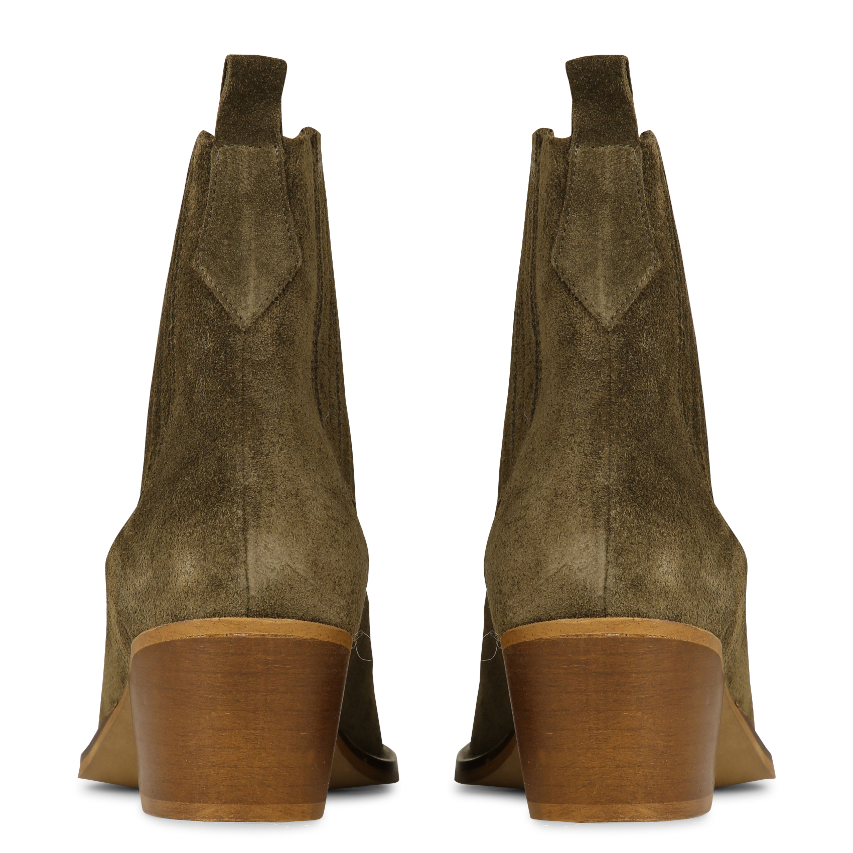 Bottines en croûte de cuir LA FEE MARABOUTEE Vert