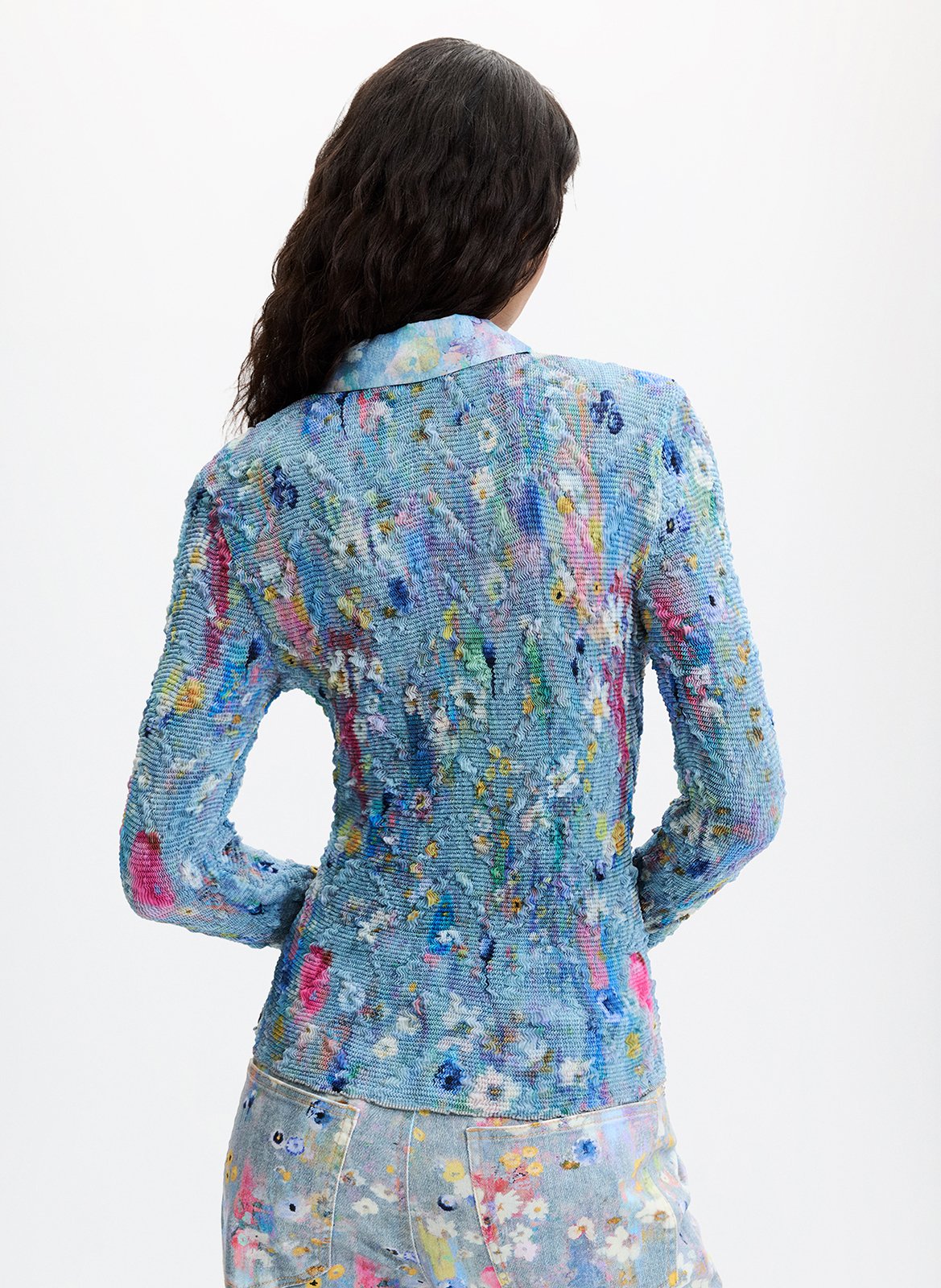 Chemise col classique brodée DESIGUAL Noir