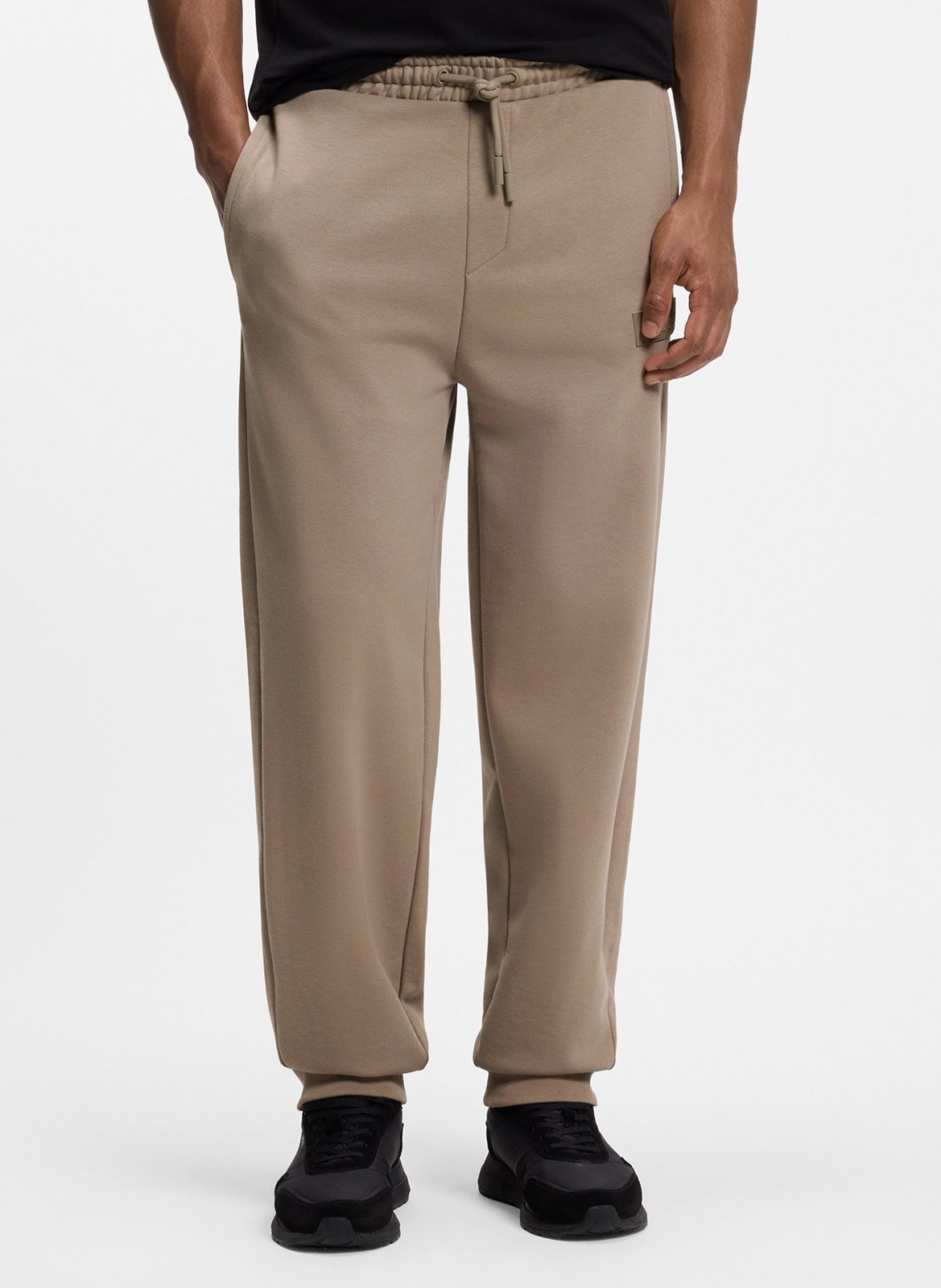 Straight cotton-blend joggers BOSS Khaki