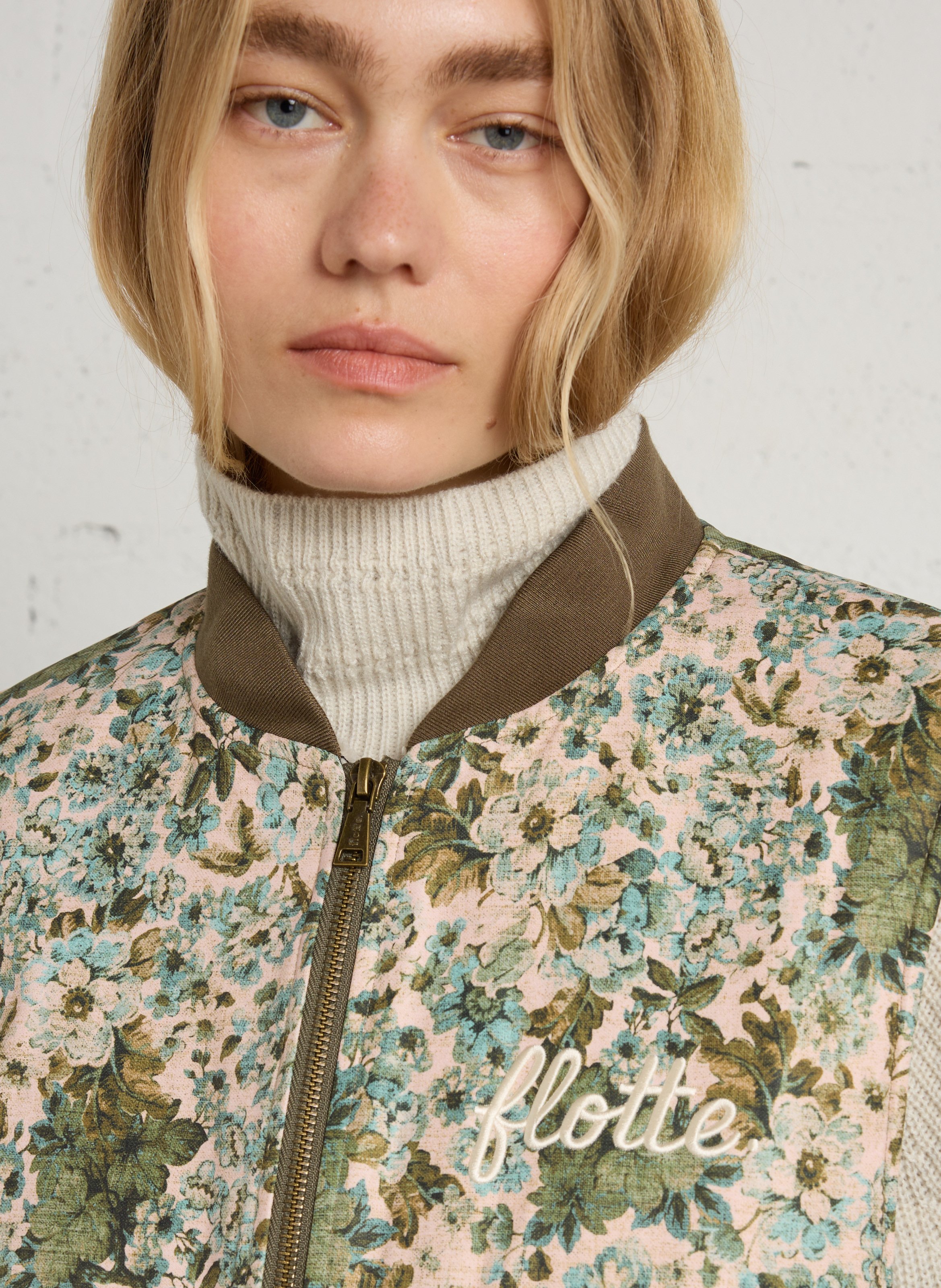 Jacke aus Baumwoll-Mix mit Rundhalskragen FLOTTE Mehrfarbig