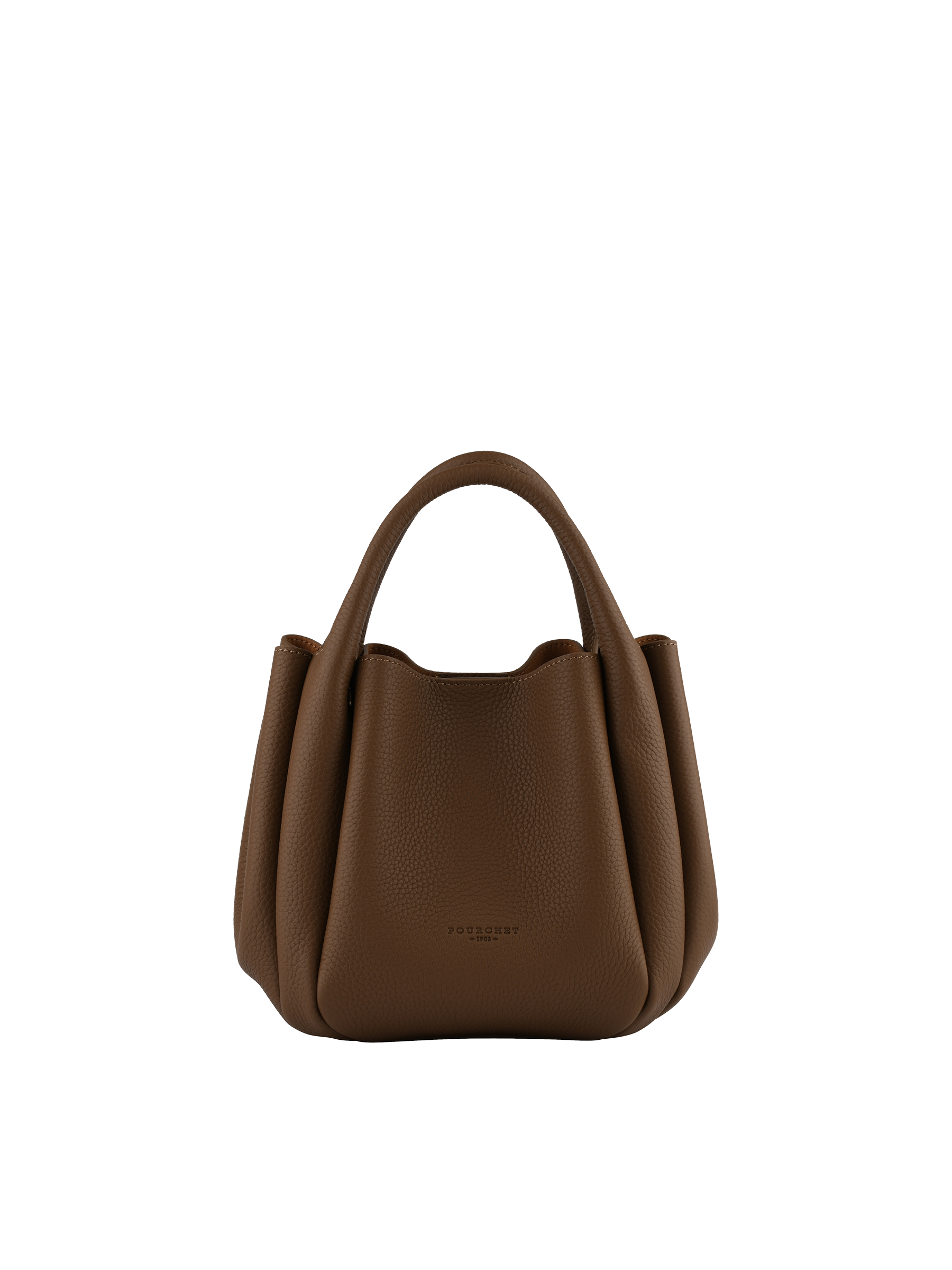 Calfskin leather handbag POURCHET