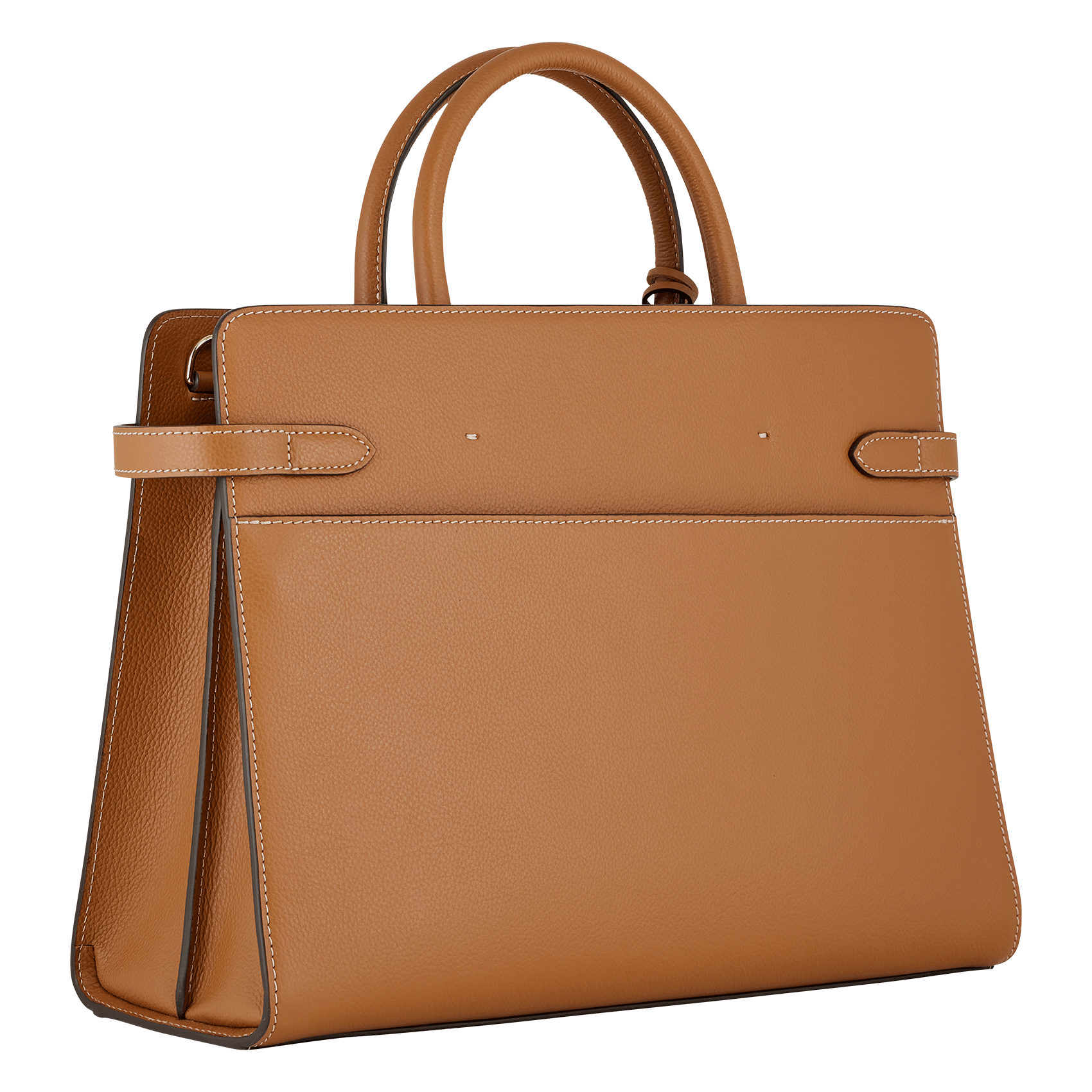 Sac bandoulière en cuir grainé  LE TANNEUR Marron