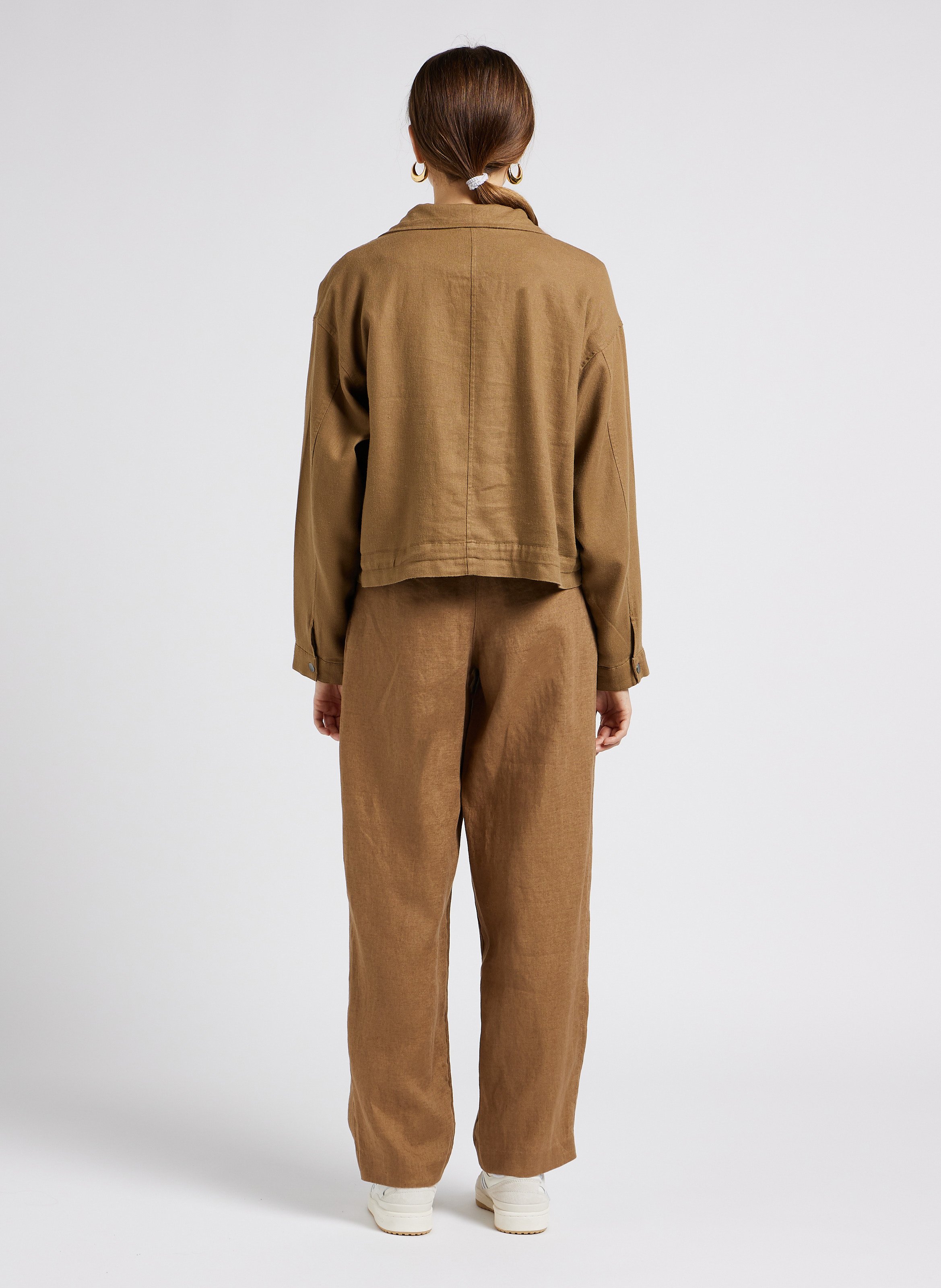 Weite Jacke mit Stehkragen VILA Braun