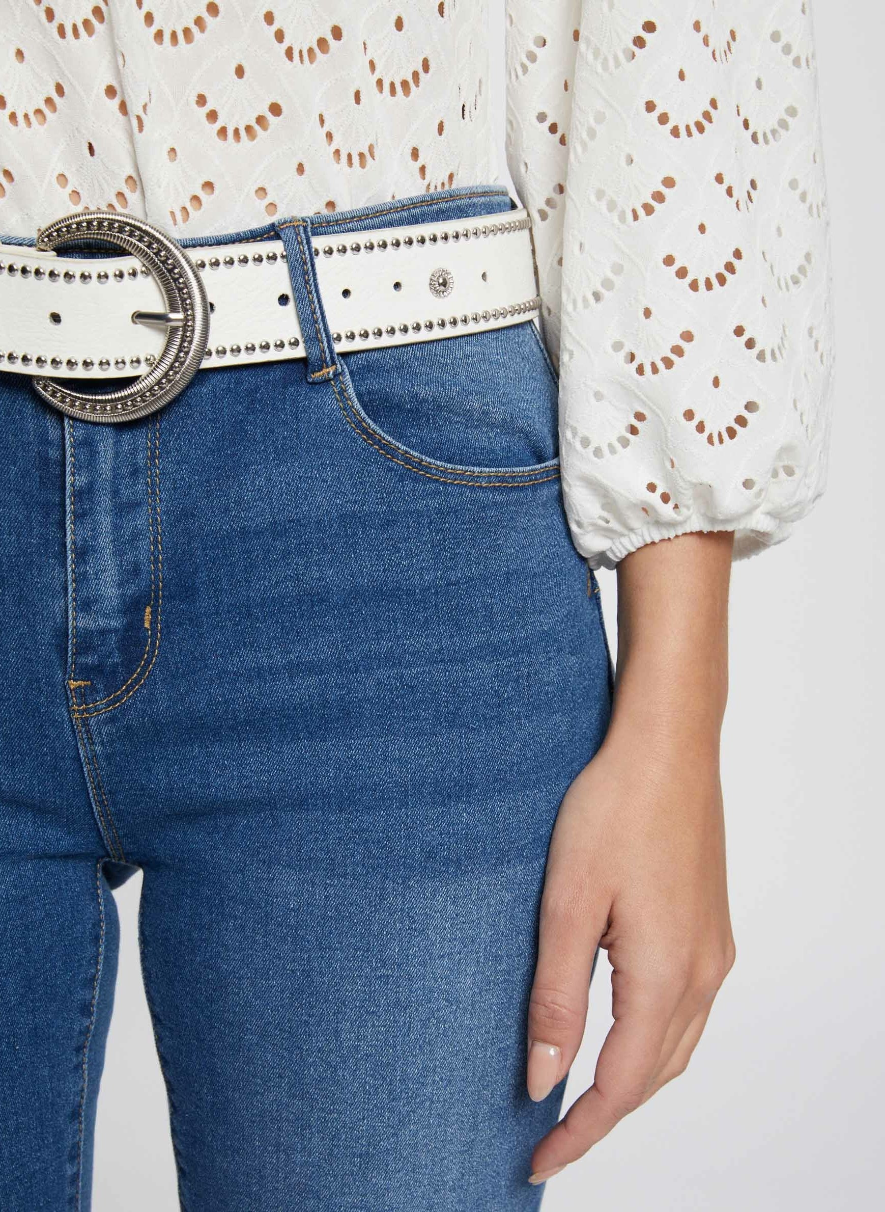 Jean slim-fit brut en coton mélangé MORGAN Bleu