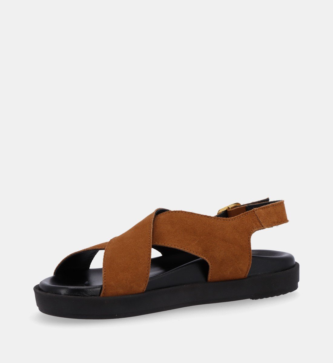 Sandales plates en cuir ALOHAS Marron