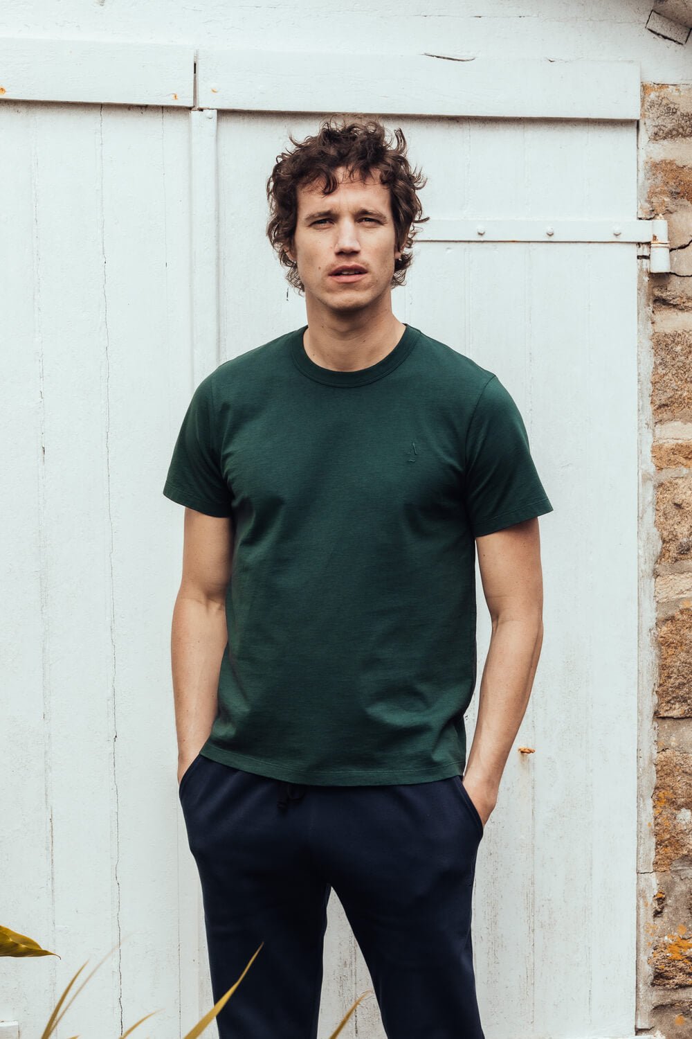 Short-sleeved T-shirt with round neckline APNEE Green