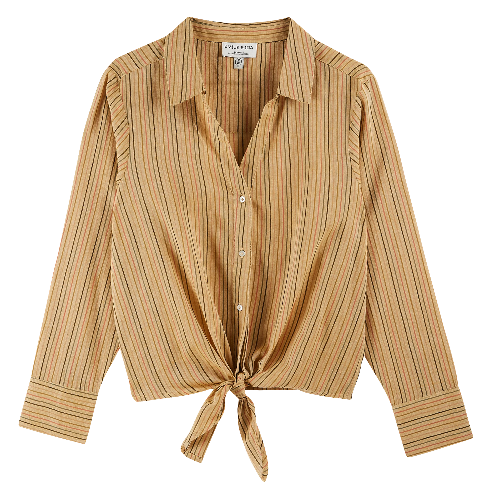 Cotton shirt with classic collar EMILE ET IDA Yellow