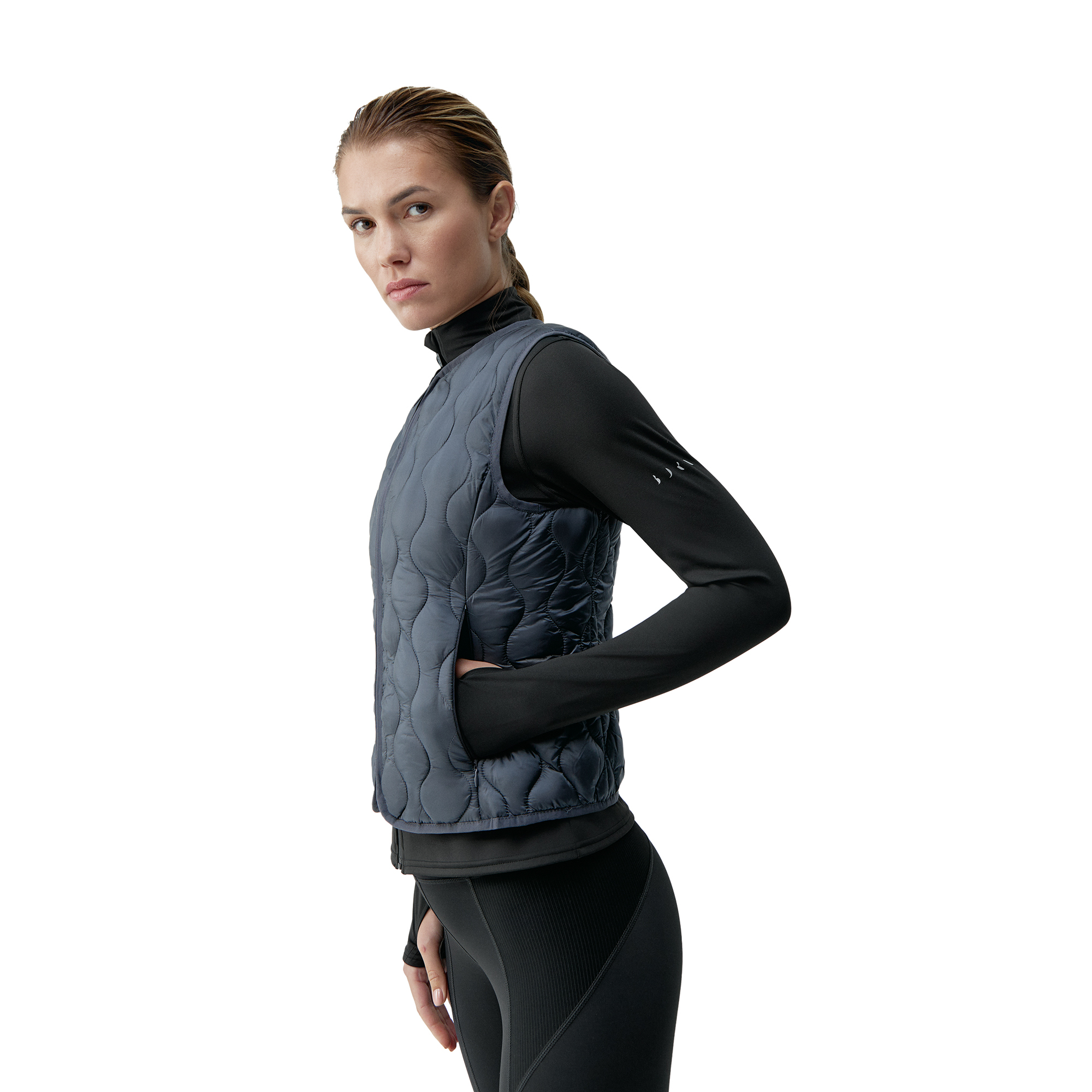 Sporty vest with zipper BORN LIVING YOGA Grey