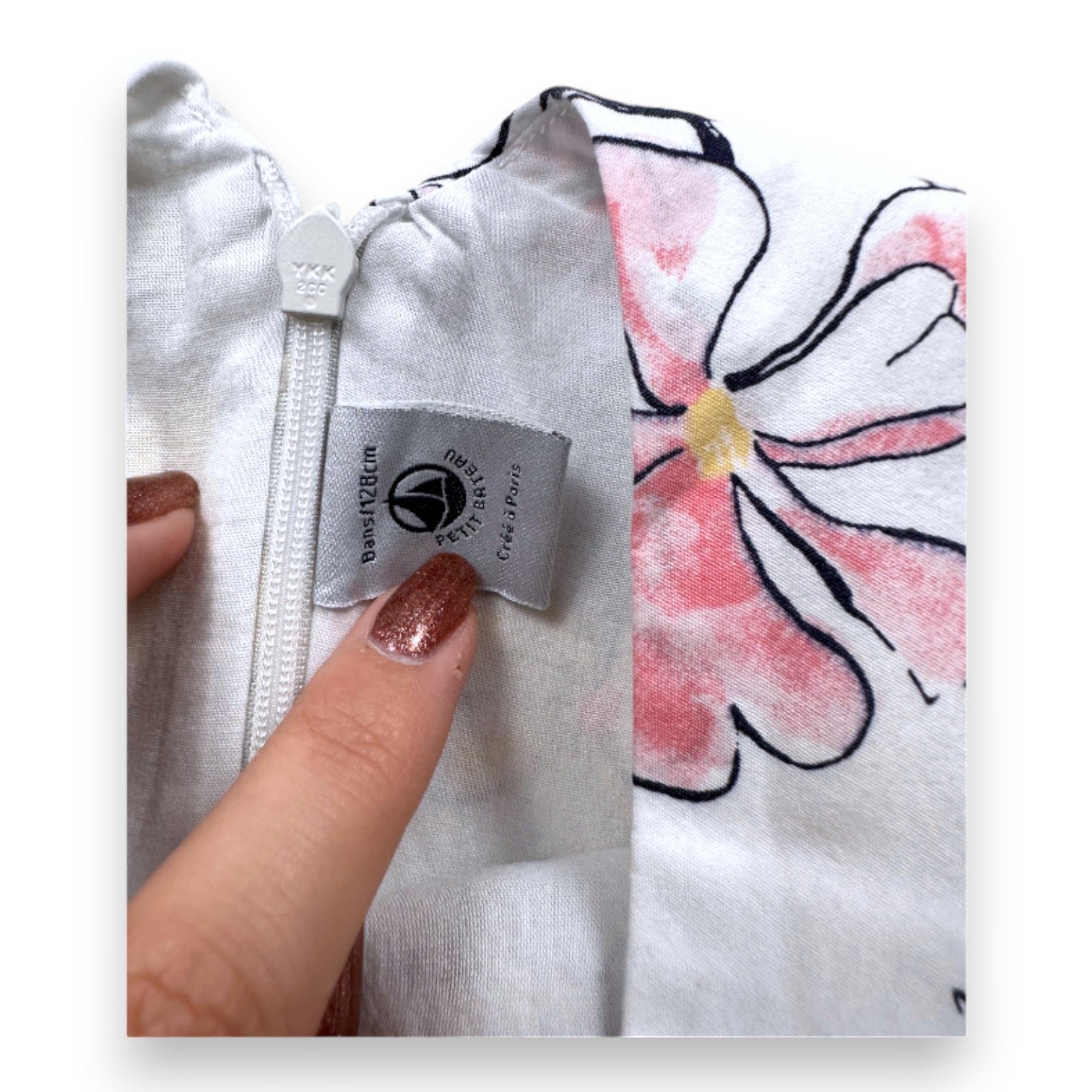 White child's dress - 8 years PETIT BATEAU - Seconde Main White