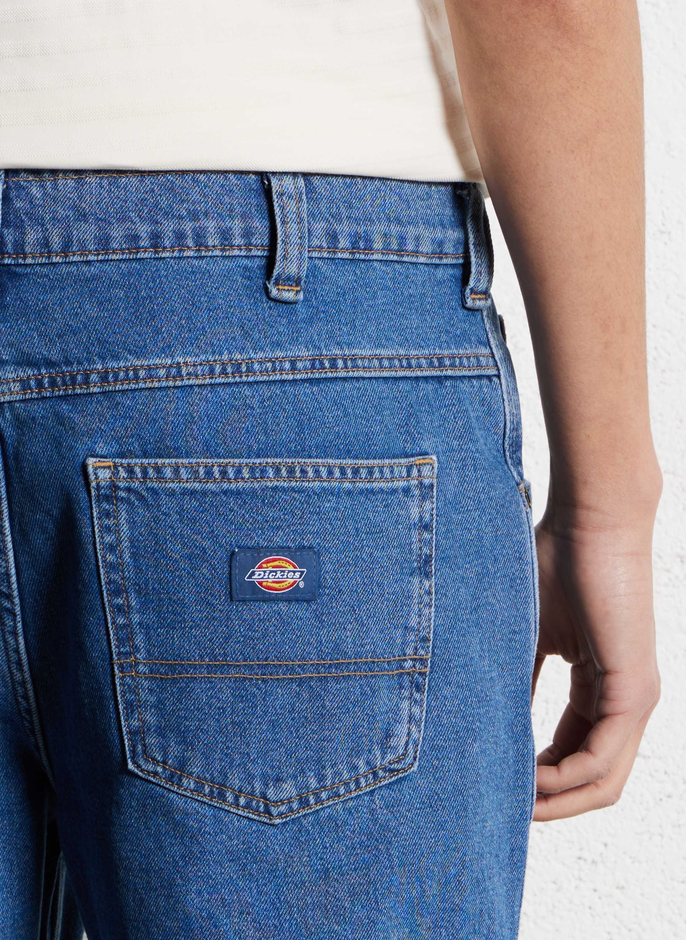 Cotton straight jeans DICKIES Blue