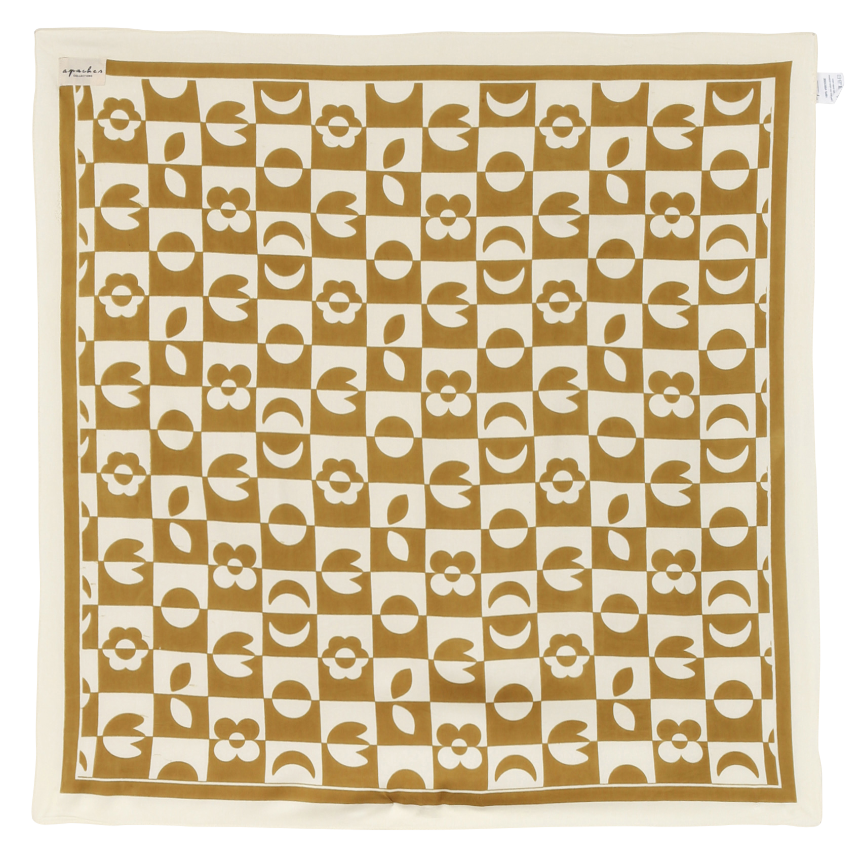 Foulard carré à motifs  APACHES COLLECTIONS Vert