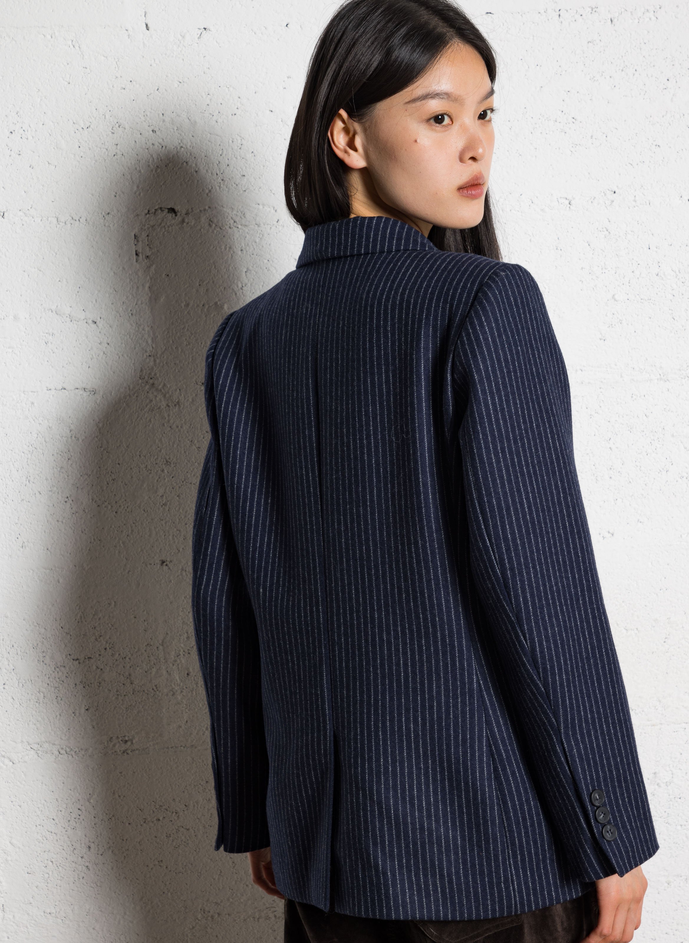 Fitted wool-blend suit jacket MAISON HOTEL Blue