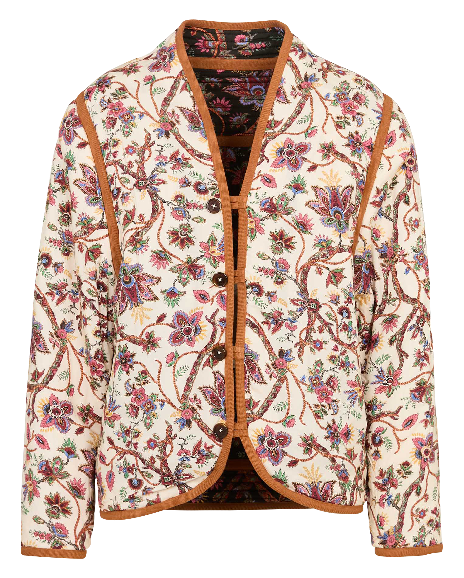 Floral print v-neck jacket LOUISE MISHA Black