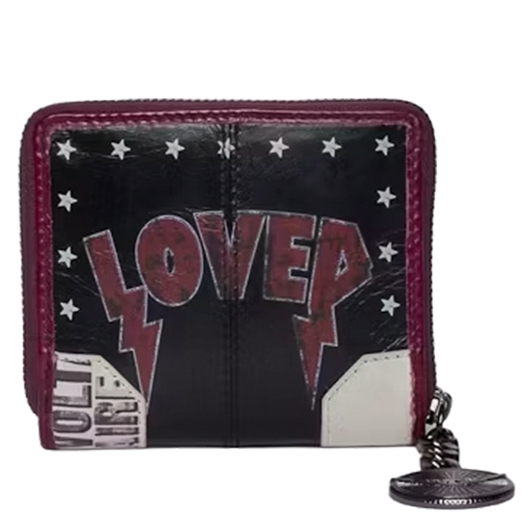 Portemonnaie aus Leder mit Print ZADIG&VOLTAIRE Schwarz