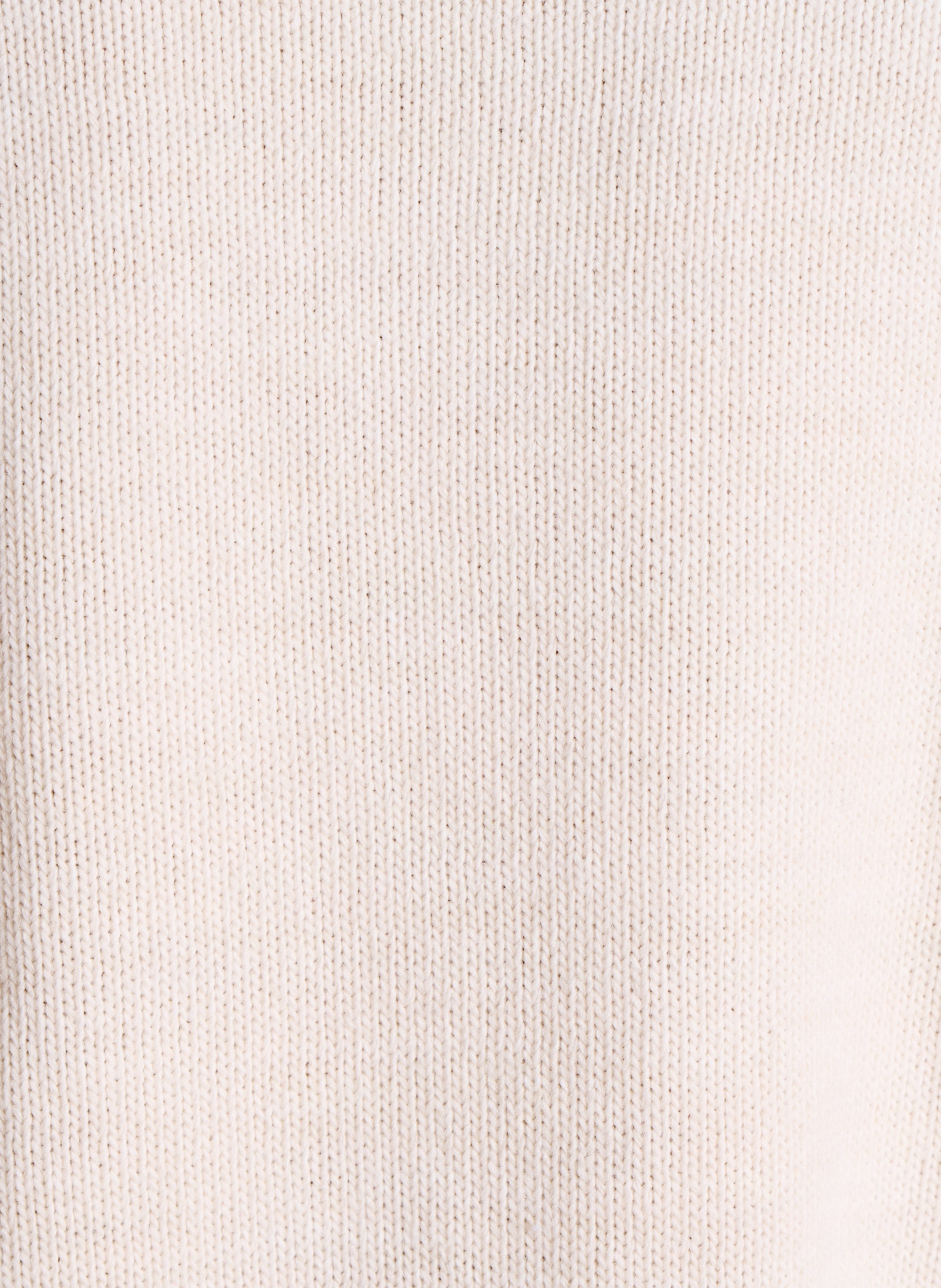 Weiter Rundhalsausschnitt-Pullover aus einfarbigem Strick. LA FEE MARABOUTEE Weiss