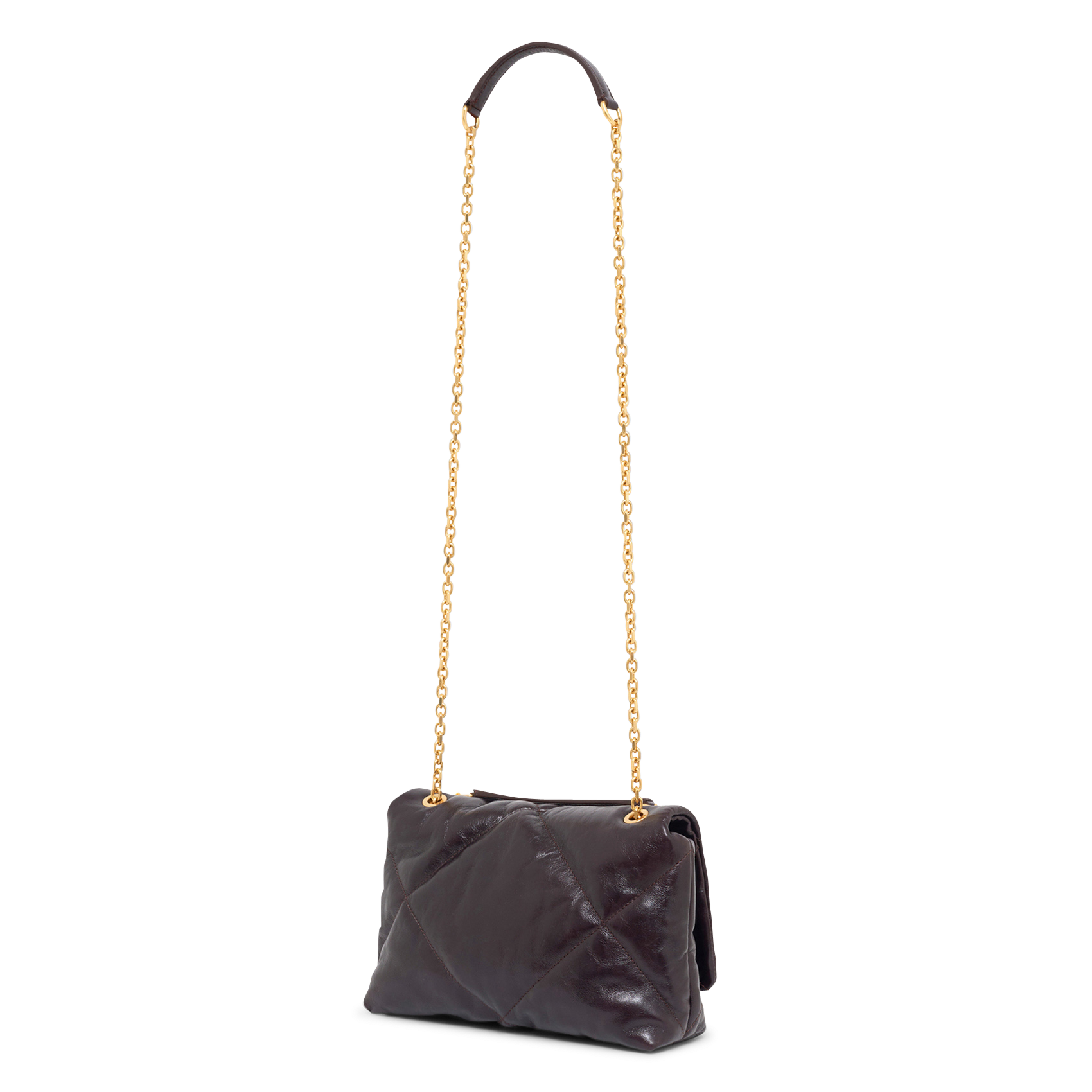 Sac bandoulière en cuir matelassé GERARD DAREL Marron