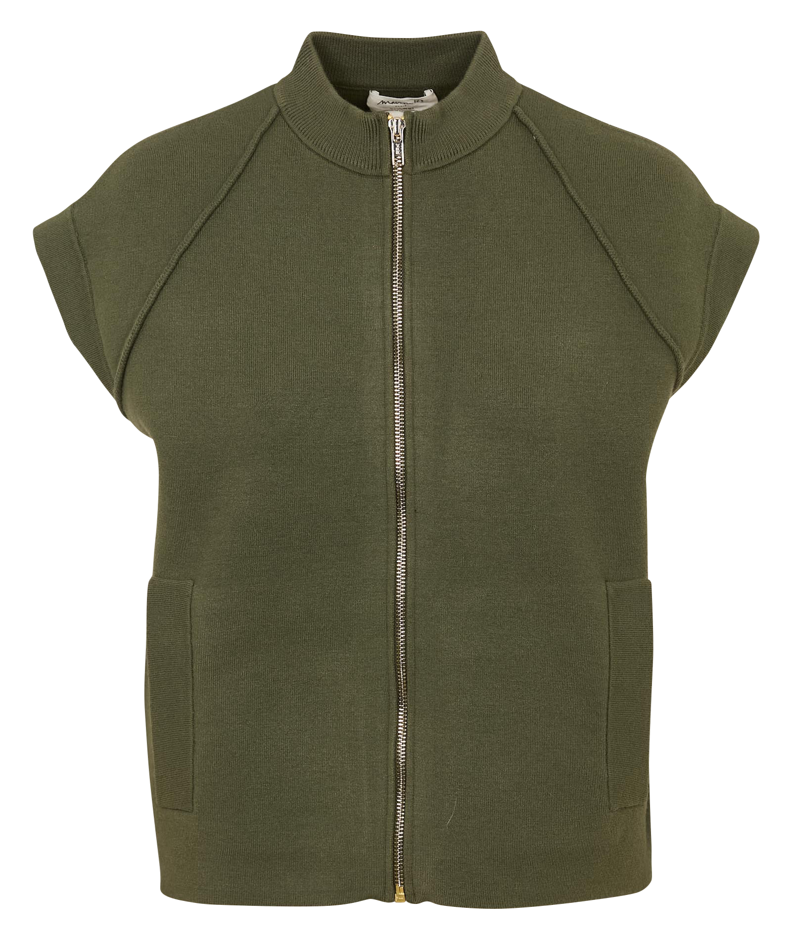 Gerade geschnittene Weste mit Stehkragen BATISTA Kaki