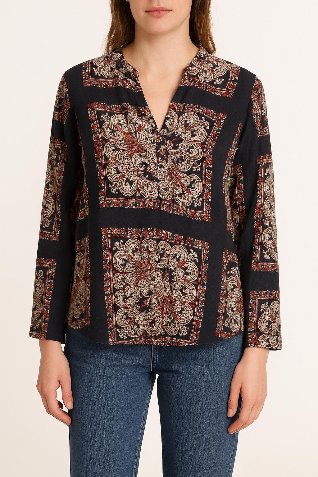 Blouse MAJESTIC FILATURES - SECONDE MAIN Multicolored