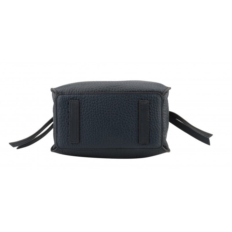 Handbag - cowhide leather POURCHET Blue