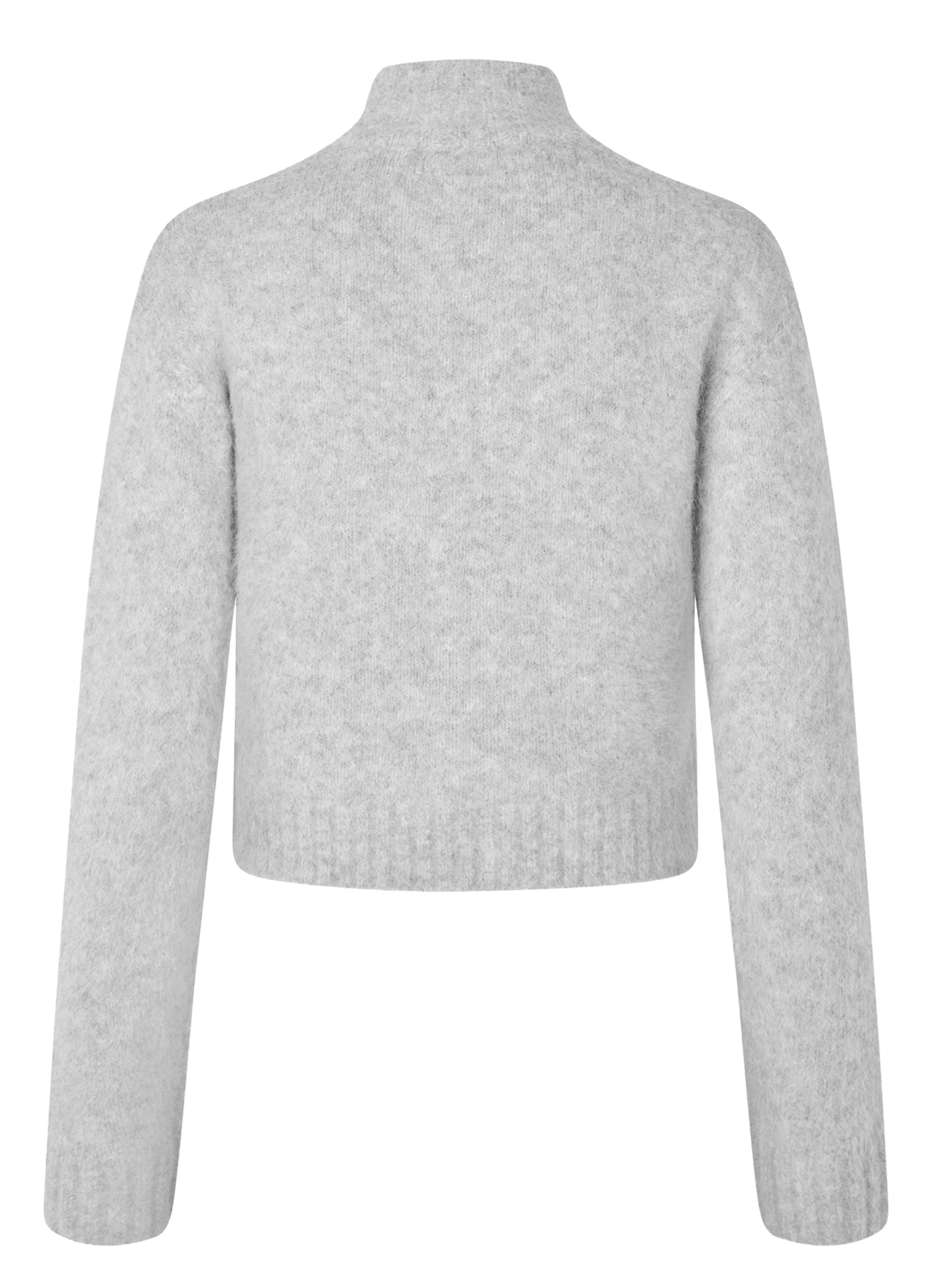 Gilet col montant en laine mélangée SAMSOE SAMSOE Argent