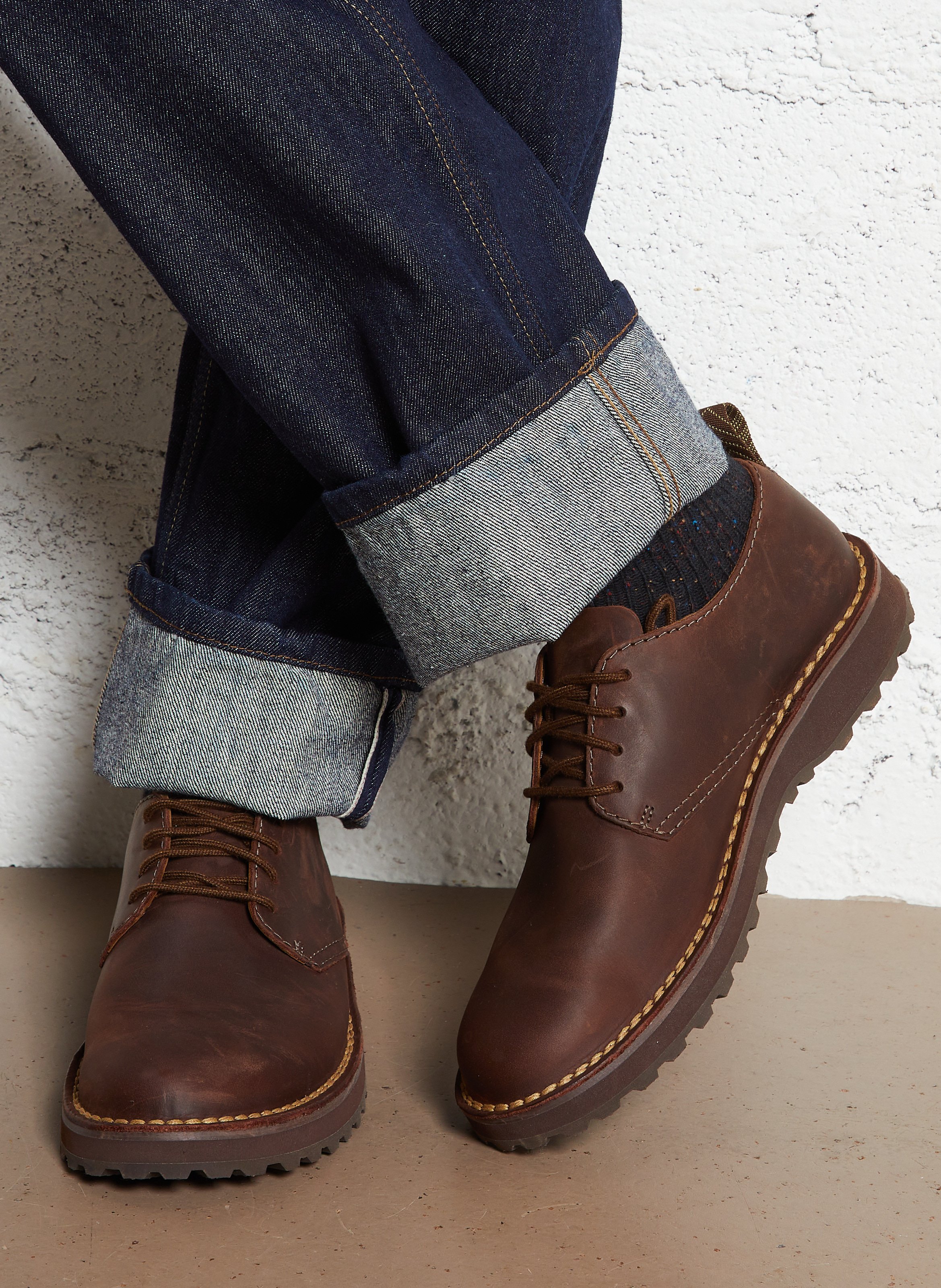 Arthus leather Derby shoes  CLARKS Brown