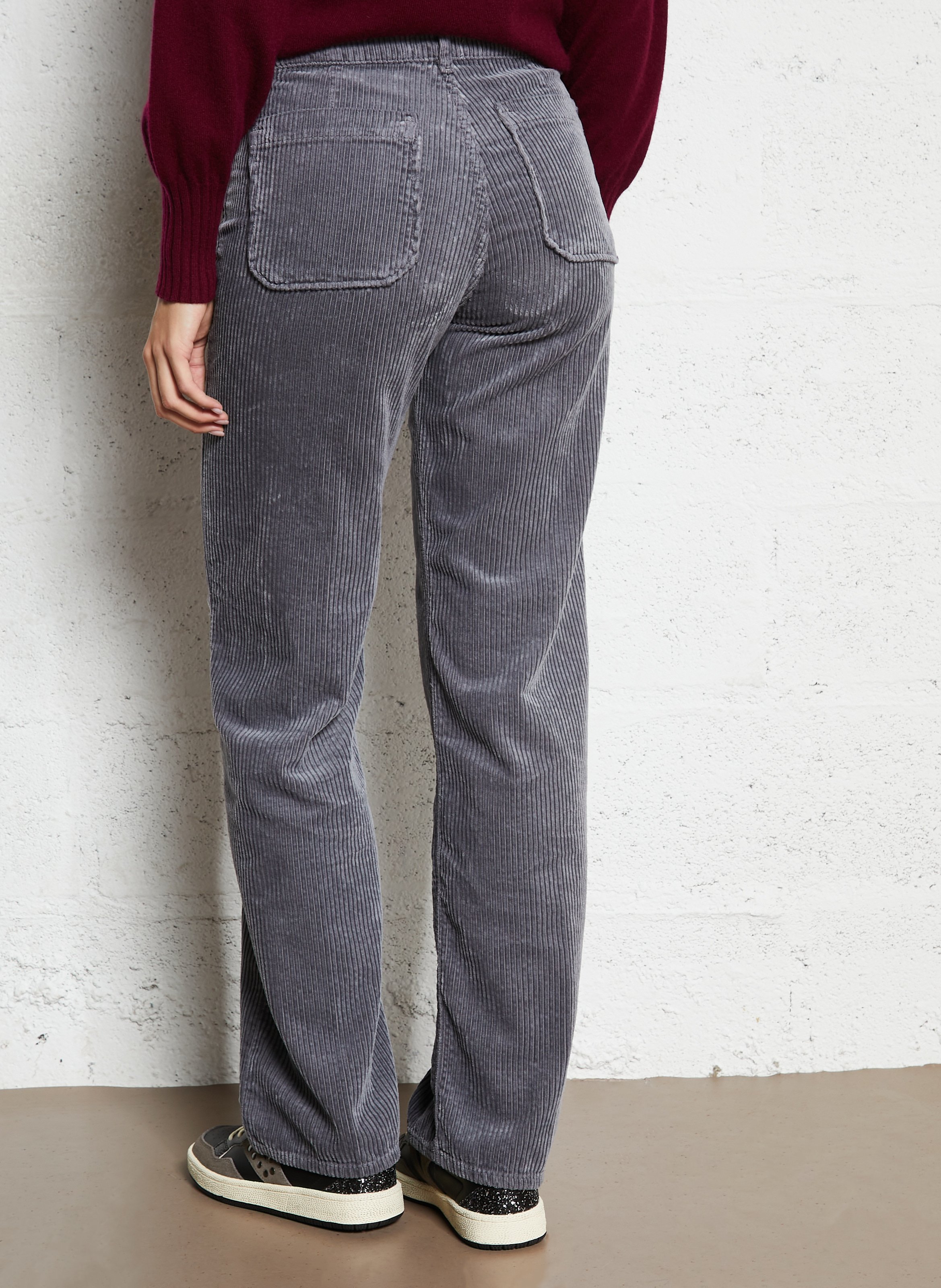 Flared broek van corduroy ACQUAVERDE Grijs