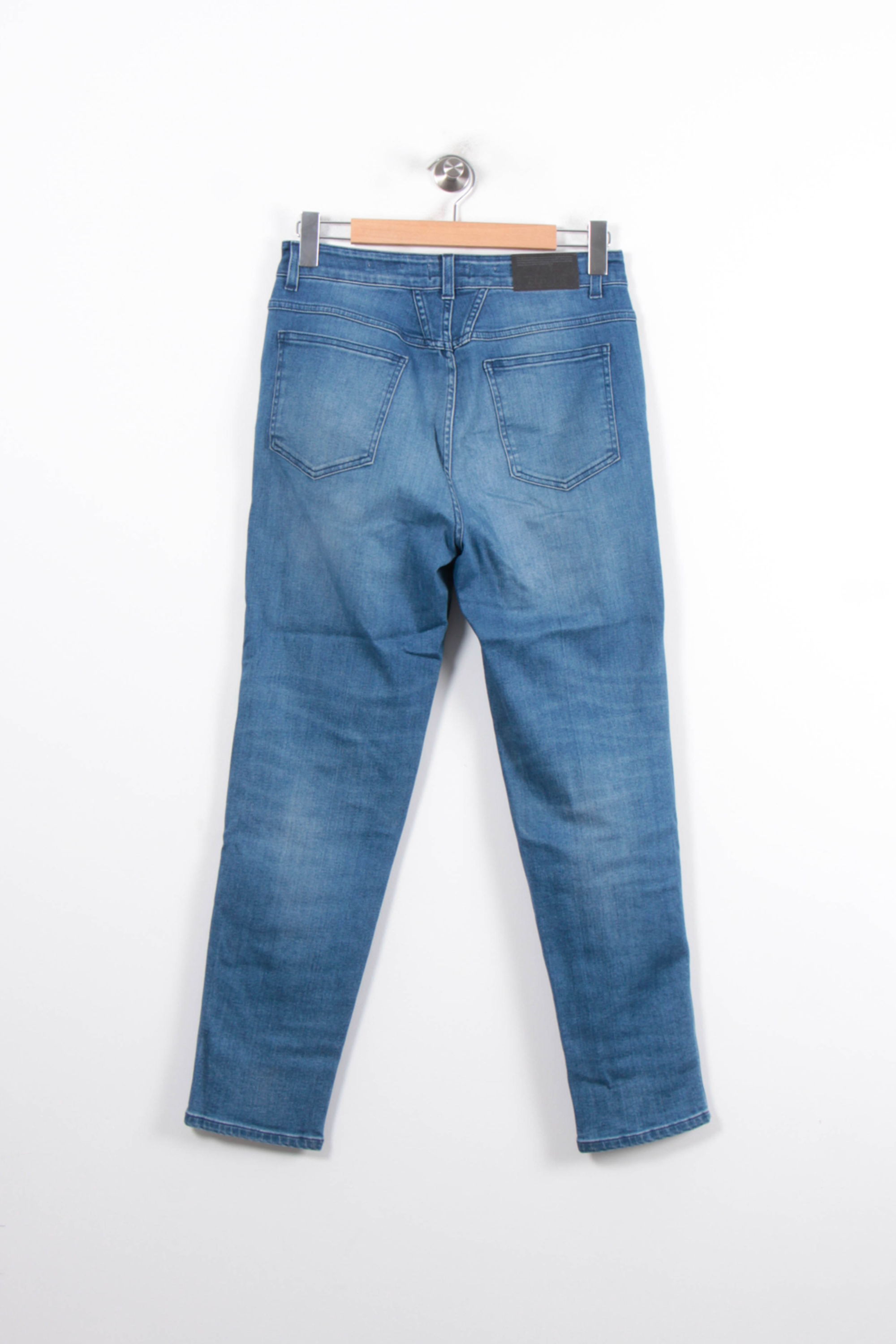 Cropped slim jeans with studs CLOSED - Seconde Main Blue