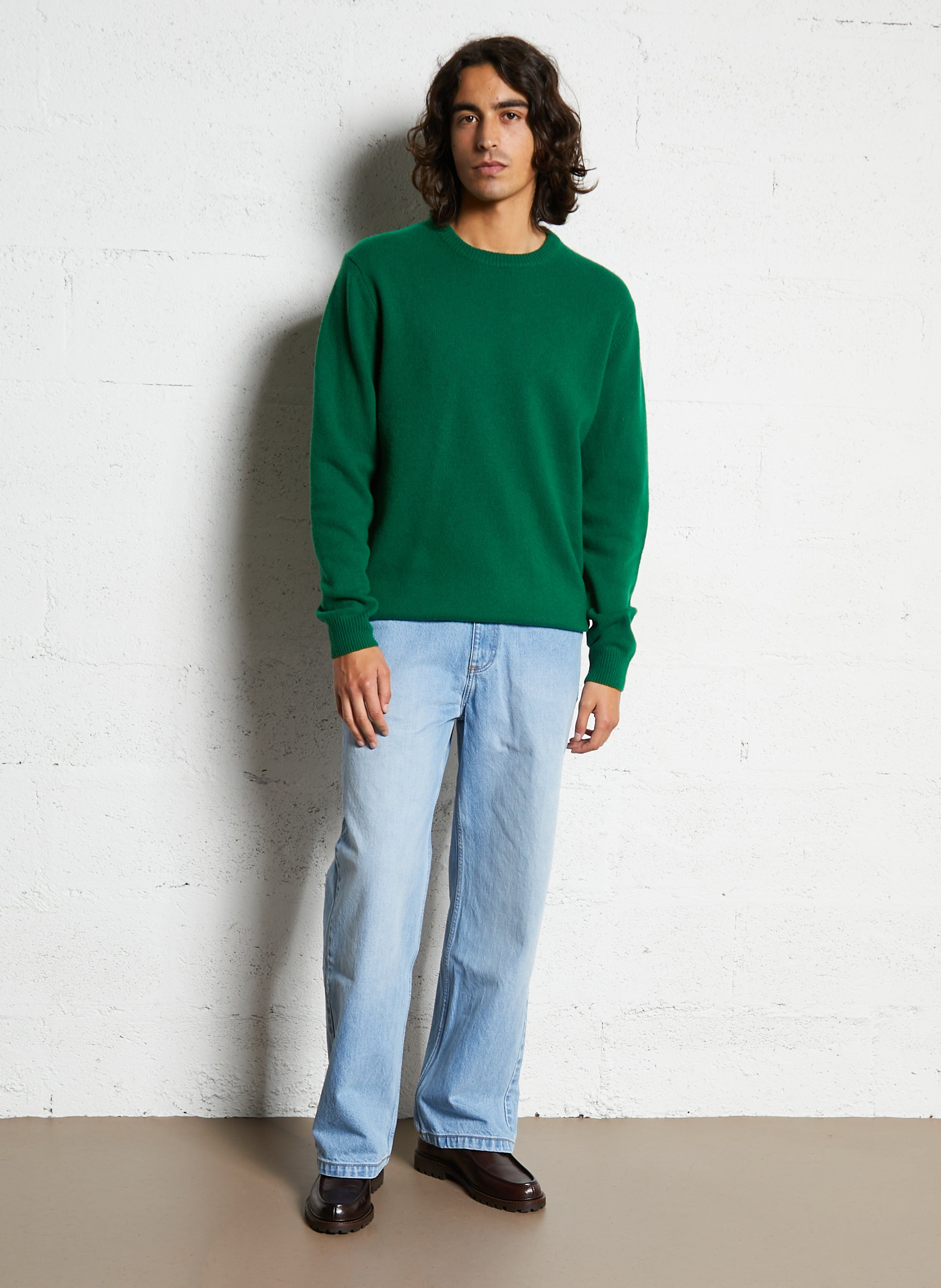Alpaca wool sweater CASUAL FRIDAY Green