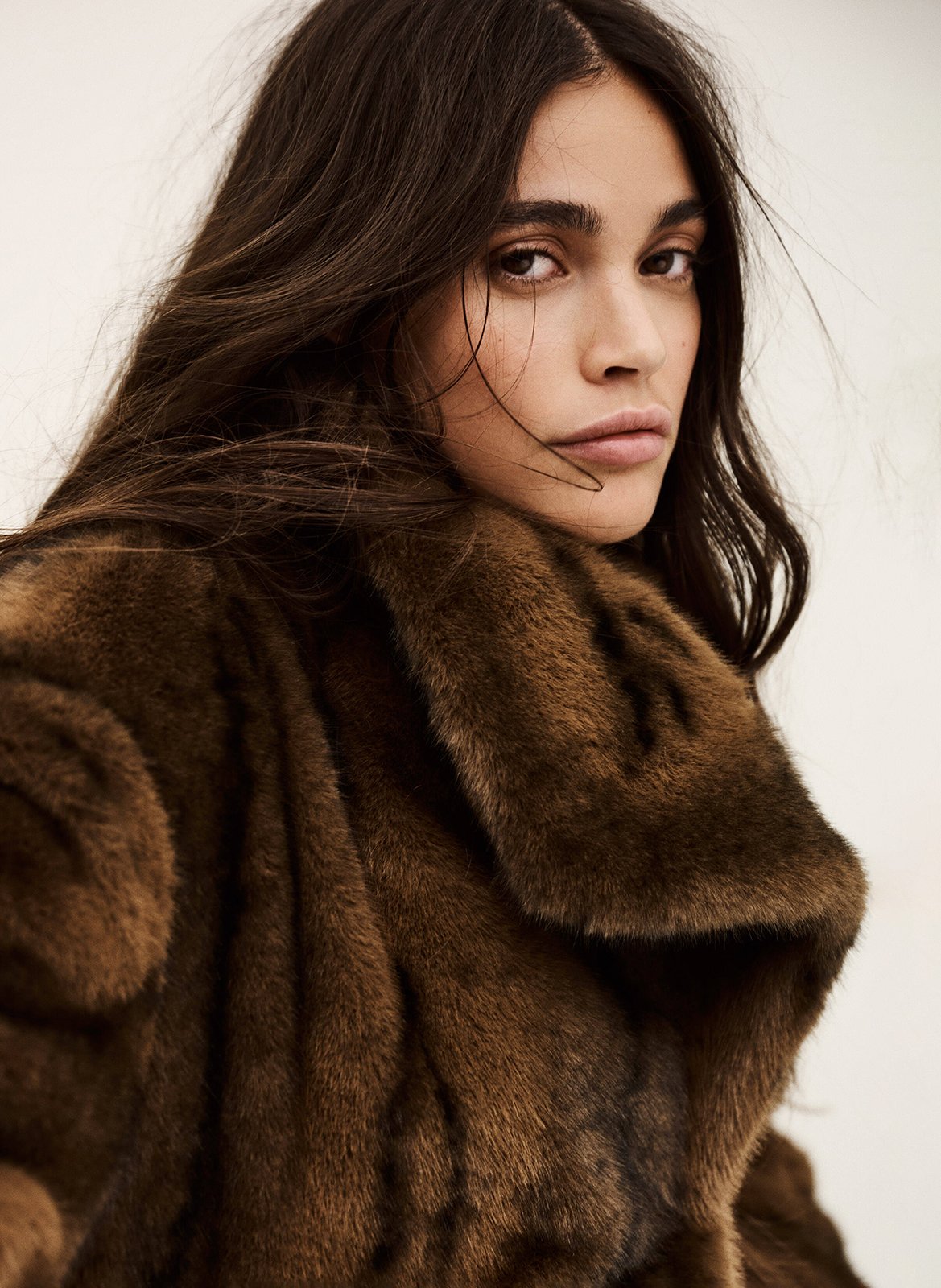 Jas van imitatiebont BA&SH Bruin