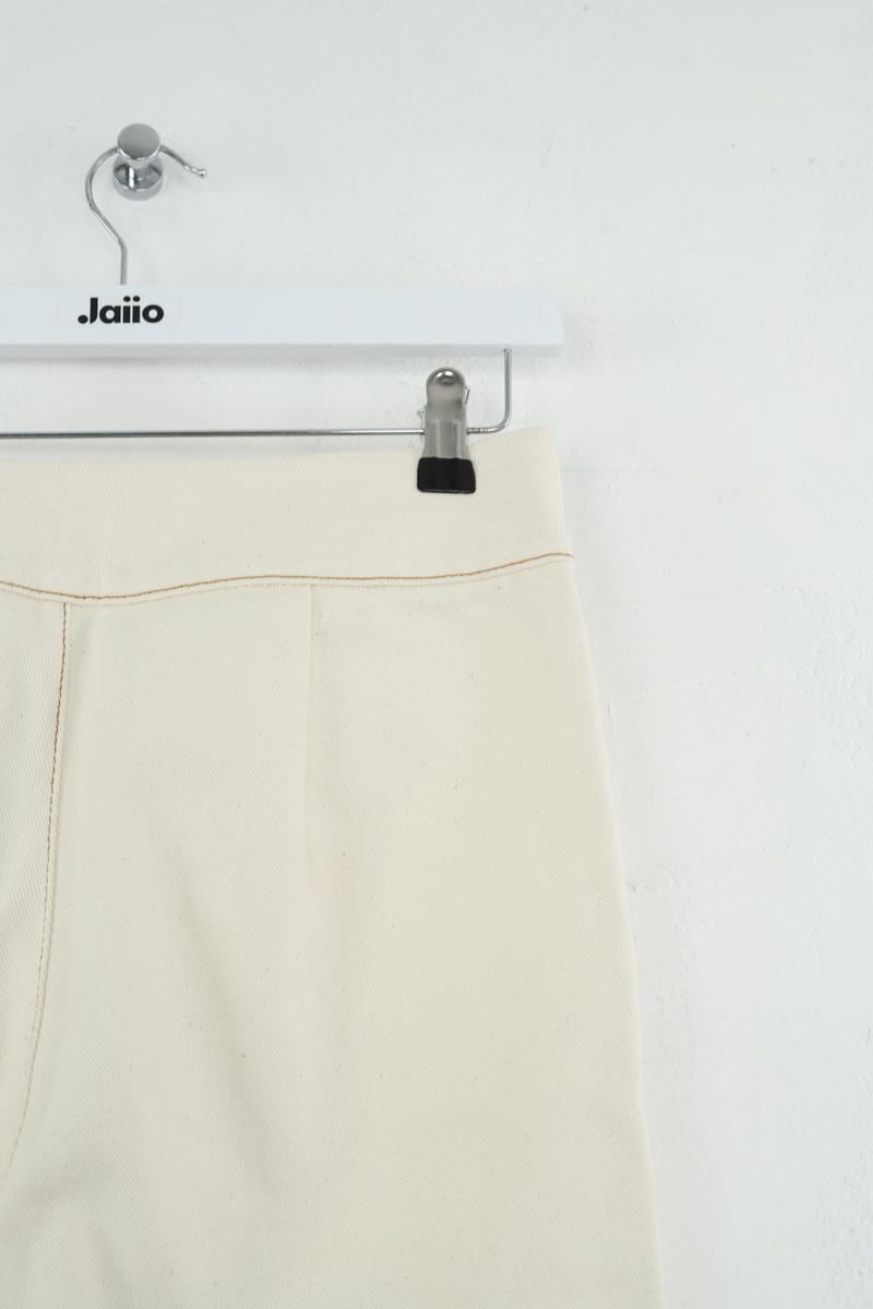 Straight cotton-blend pants SEZANE - Seconde main Beige