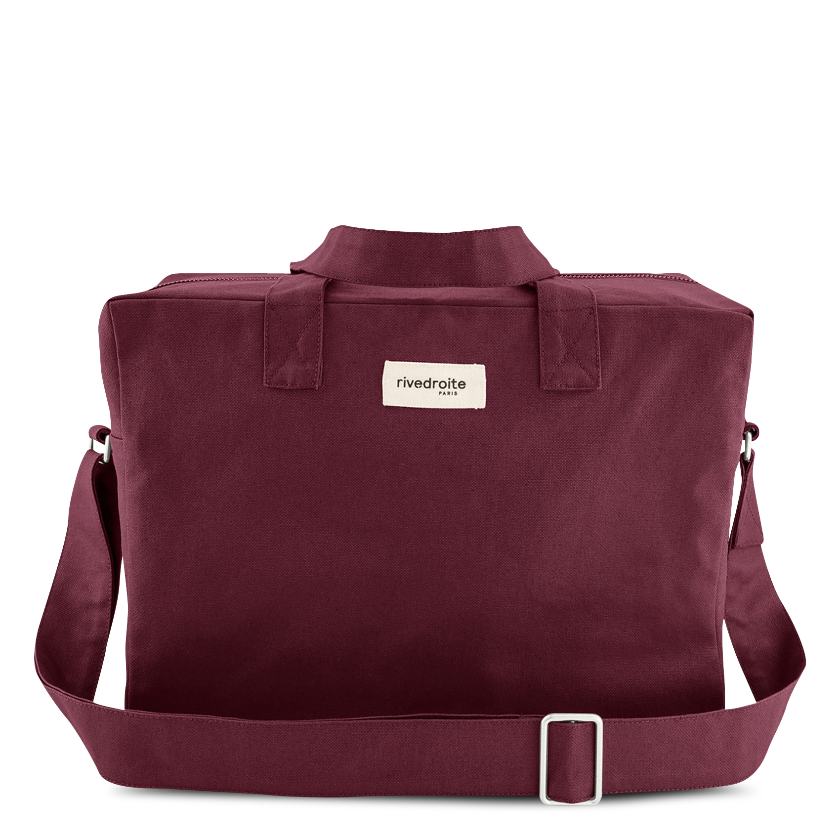 Weekend bag in blended cotton RIVEDROITE PARIS Plums