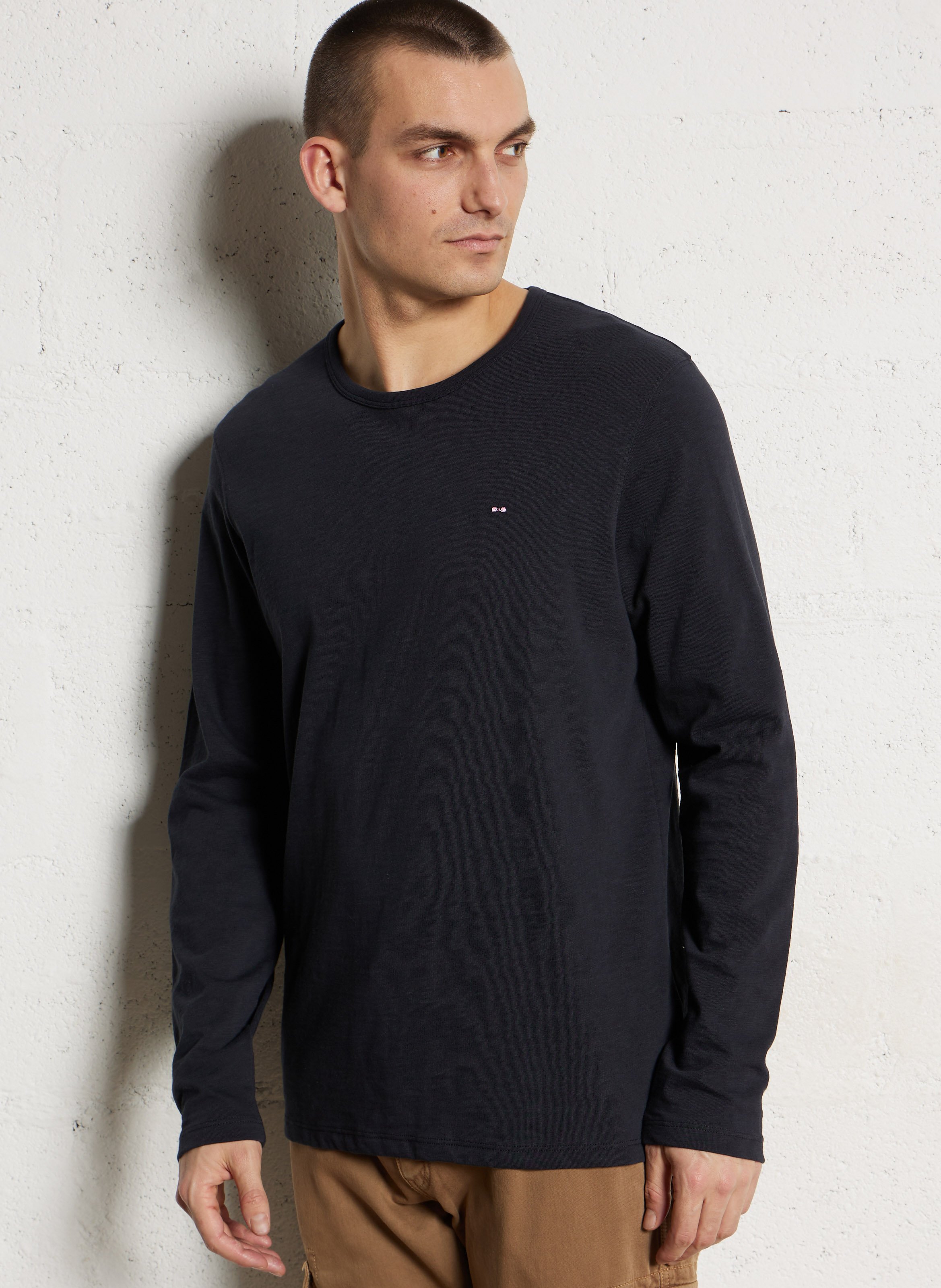 Tee-shirt droit col rond en coton EDEN PARK