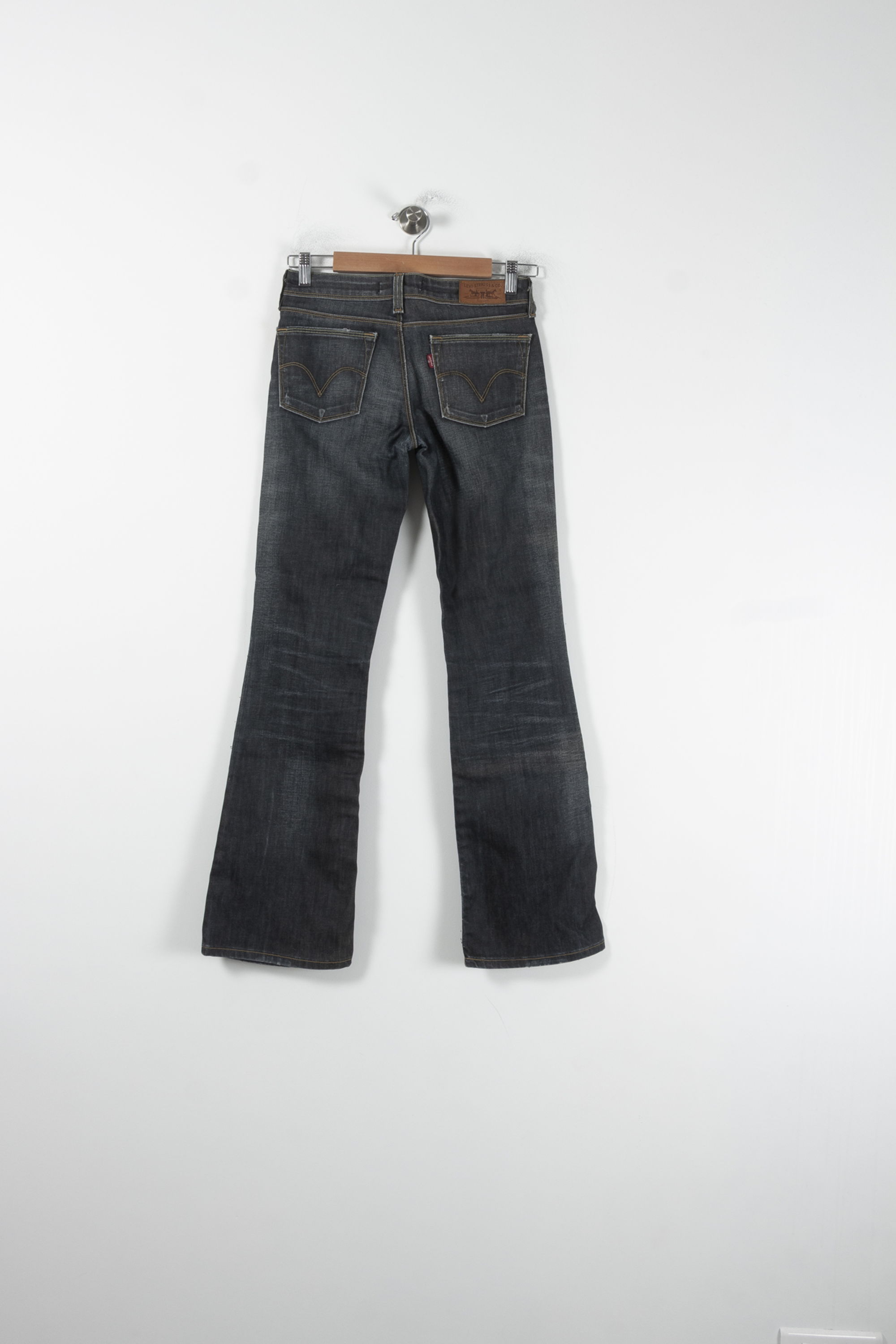 Cropped slim jeans with studs LEVI'S - Seconde main Grey