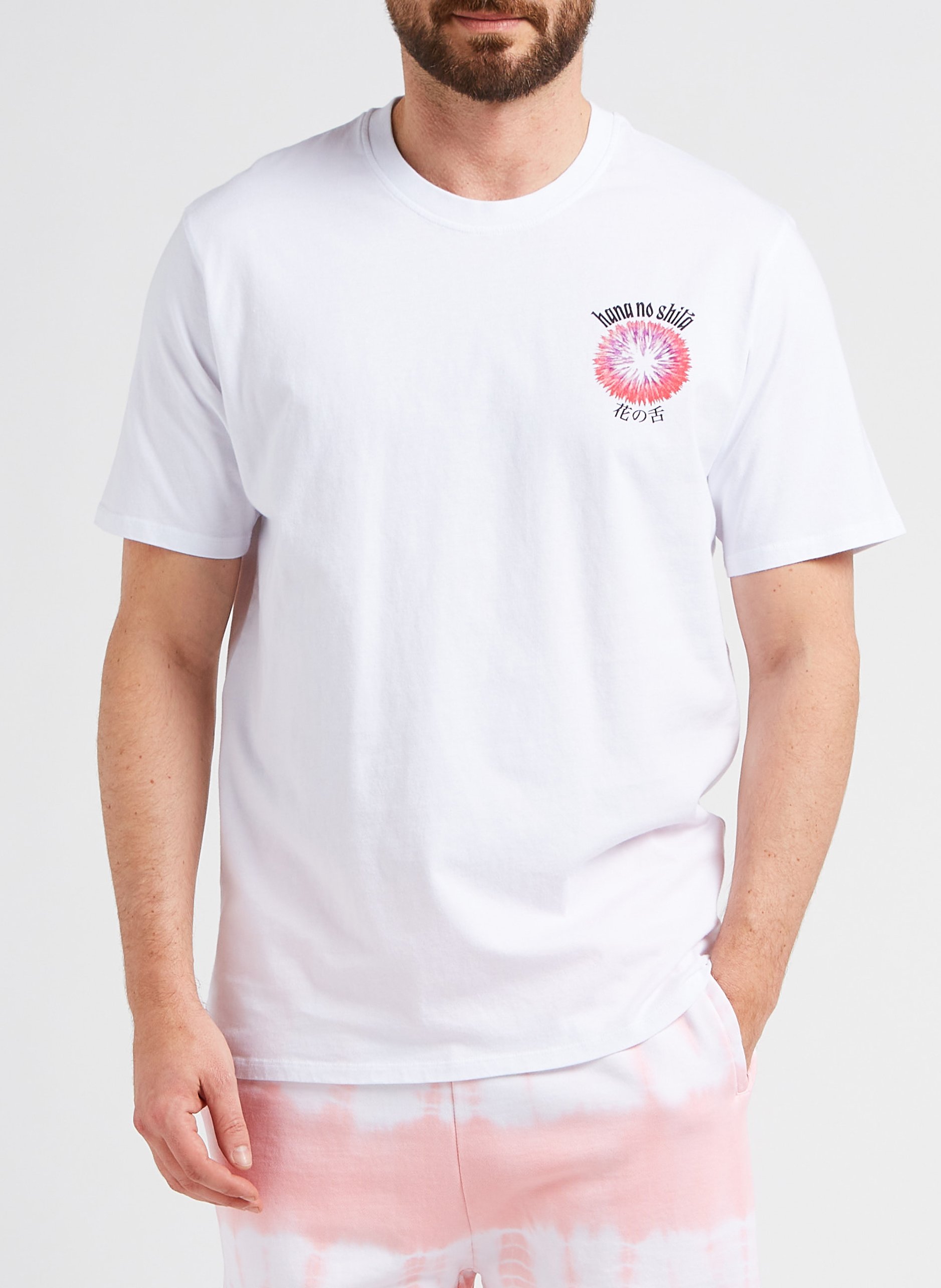 Tee-shirt col rond regular-fit imprimé en coton EDWIN Blanc