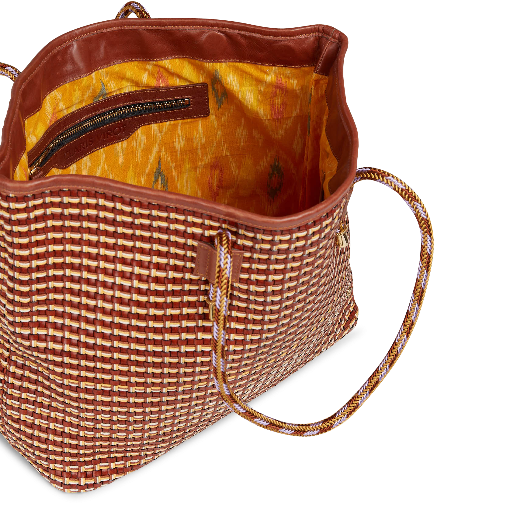 Geschmeidige Tragetasche aus Leder  CLARIS VIROT Braun