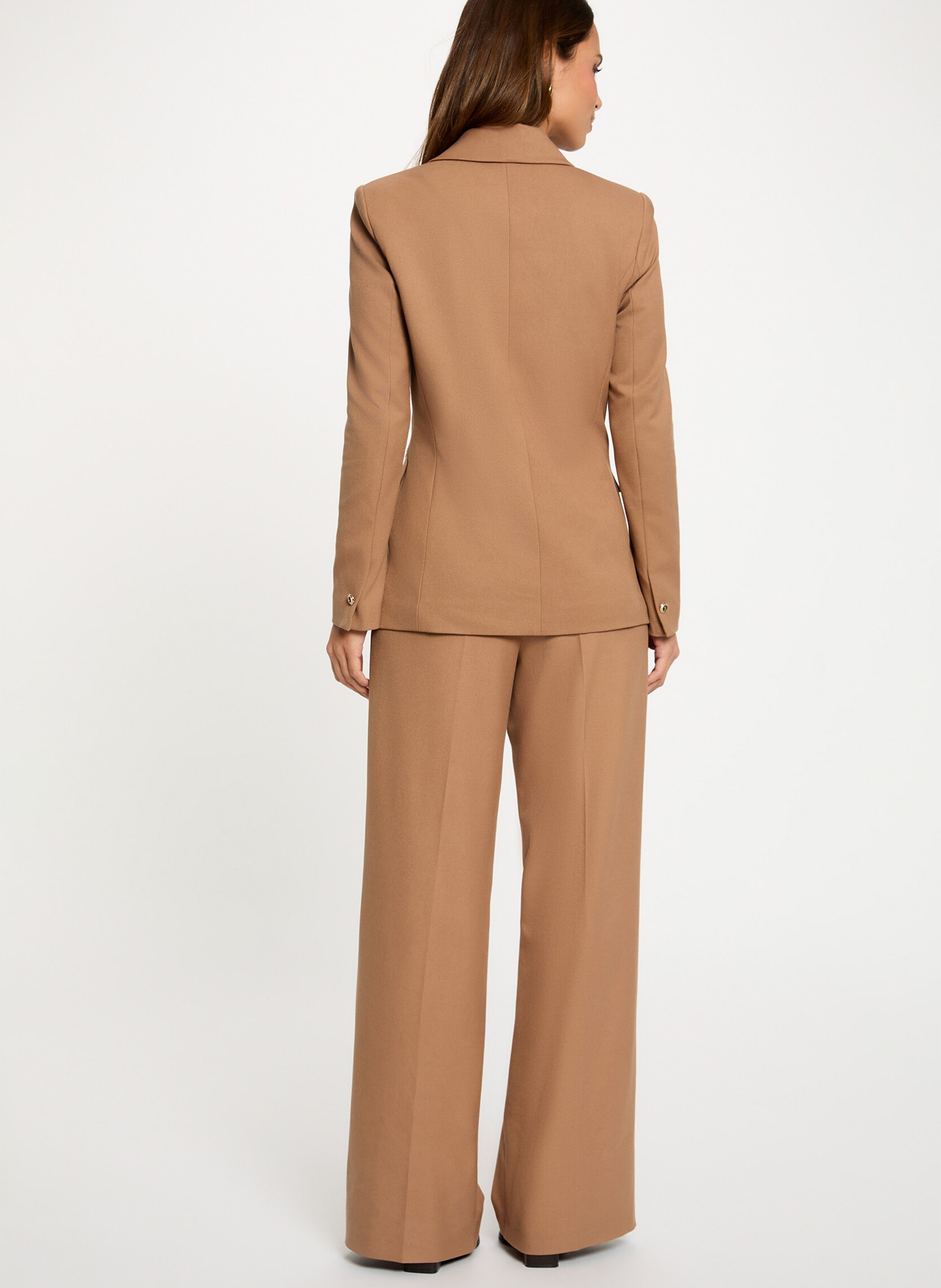 Pantalon tailleur taille haute MORGAN Marron