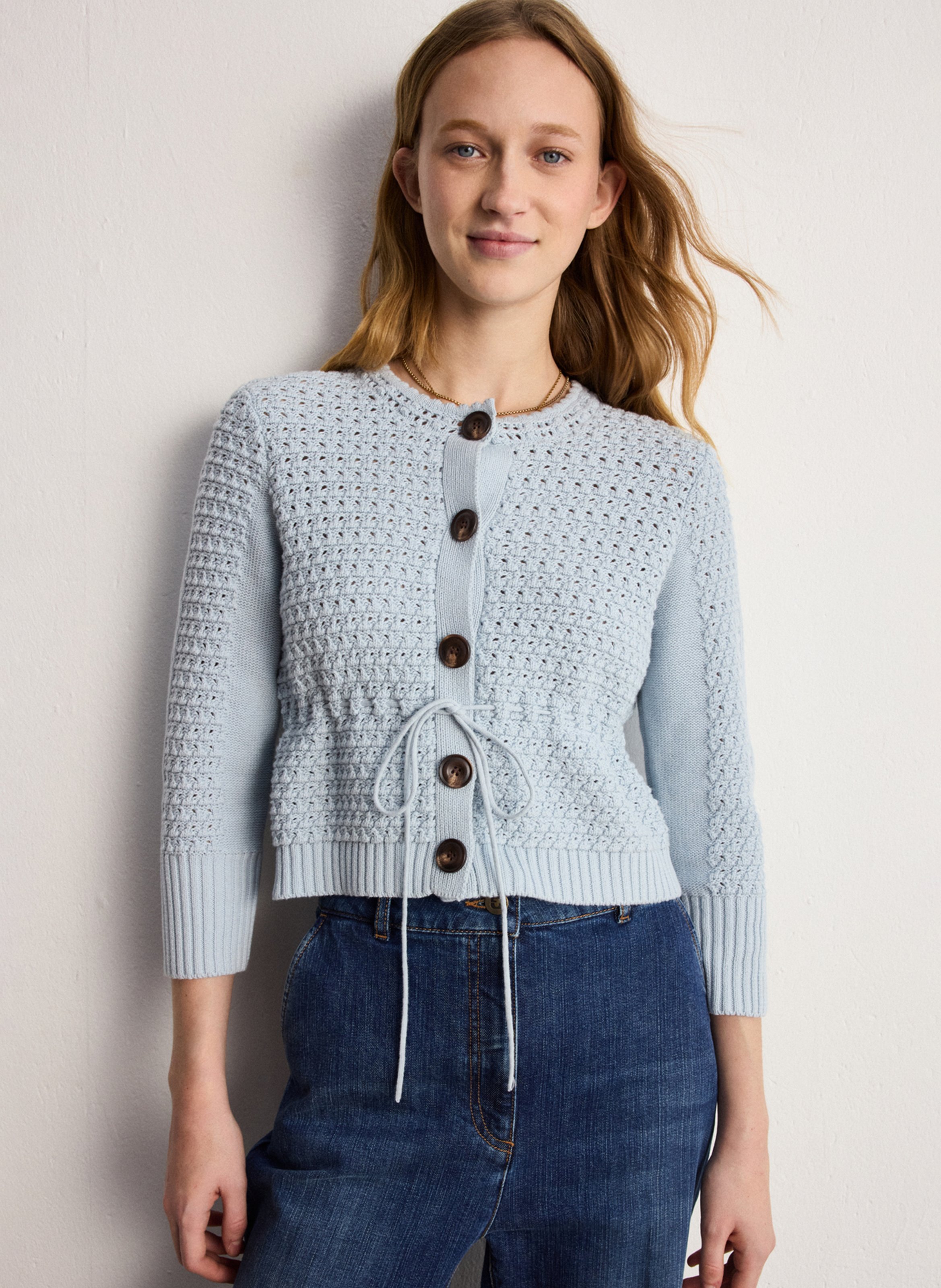 Katoenen vest met ronde hals PABLO