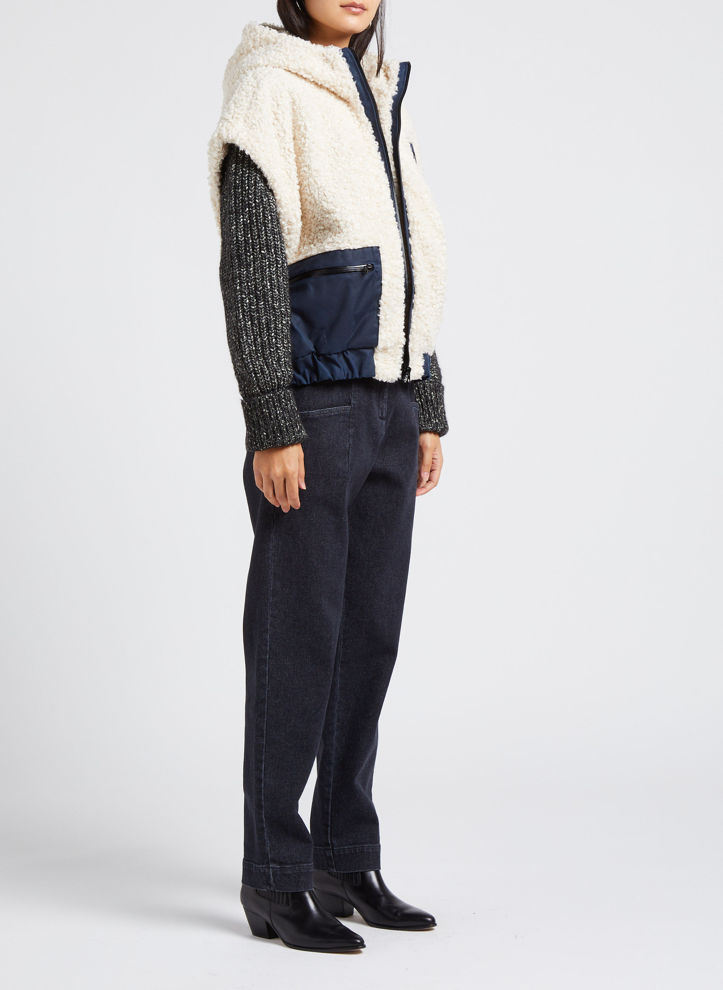 Cotton-blend carrot cropped jeans COLLECTORS CLUB Black