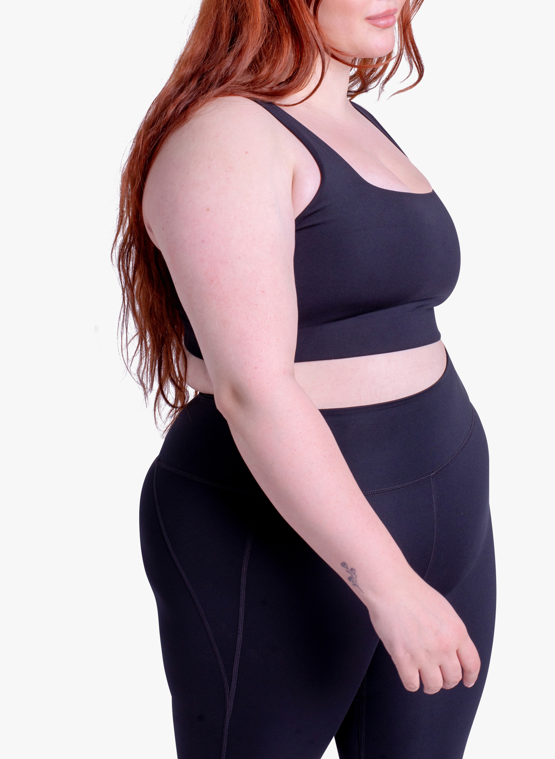 Brassière à encolure carré Tommy GIRLFRIEND COLLECTIVE Noir