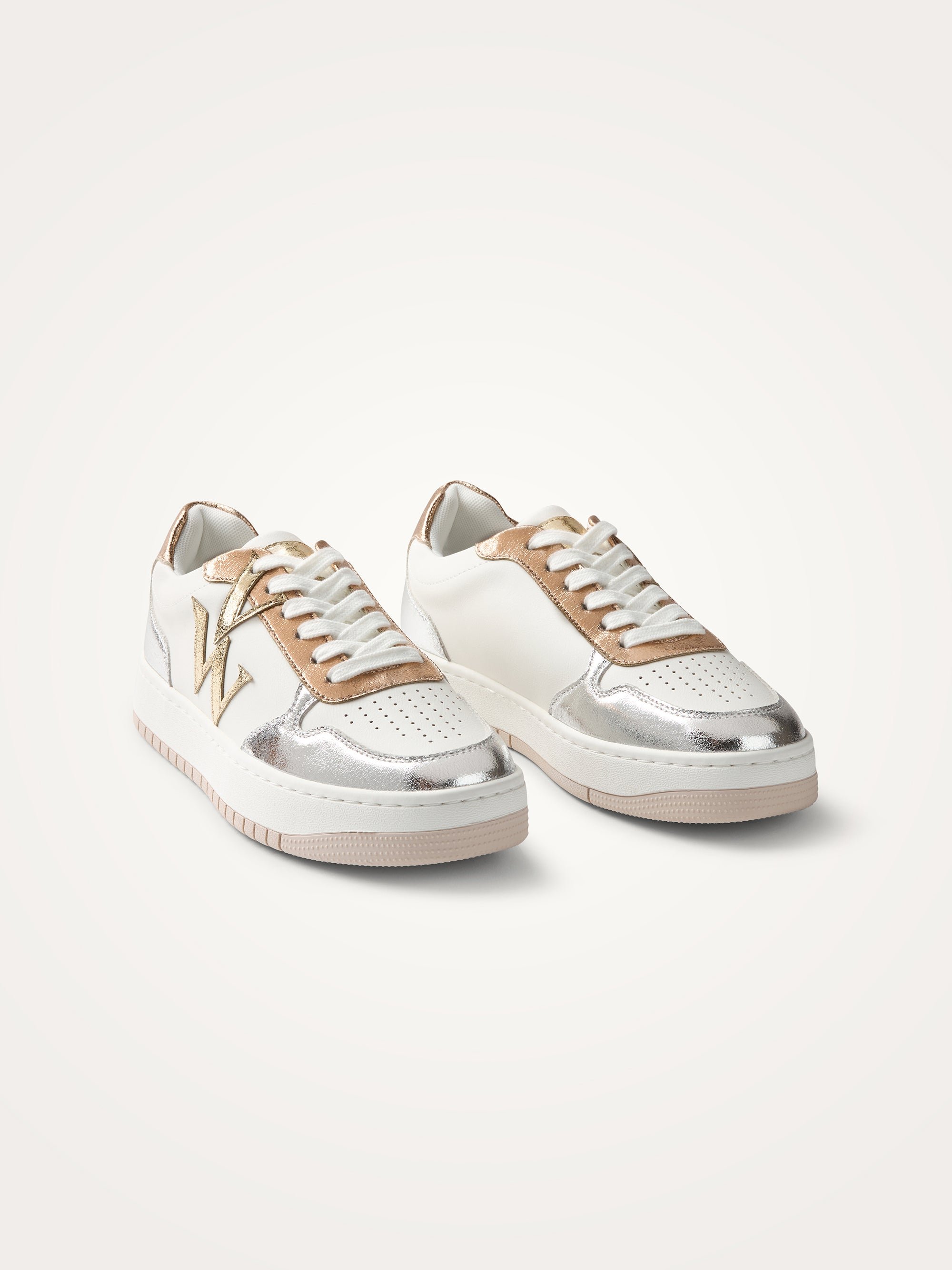 Monogram thick sole sneakers VANESSA WU Silver